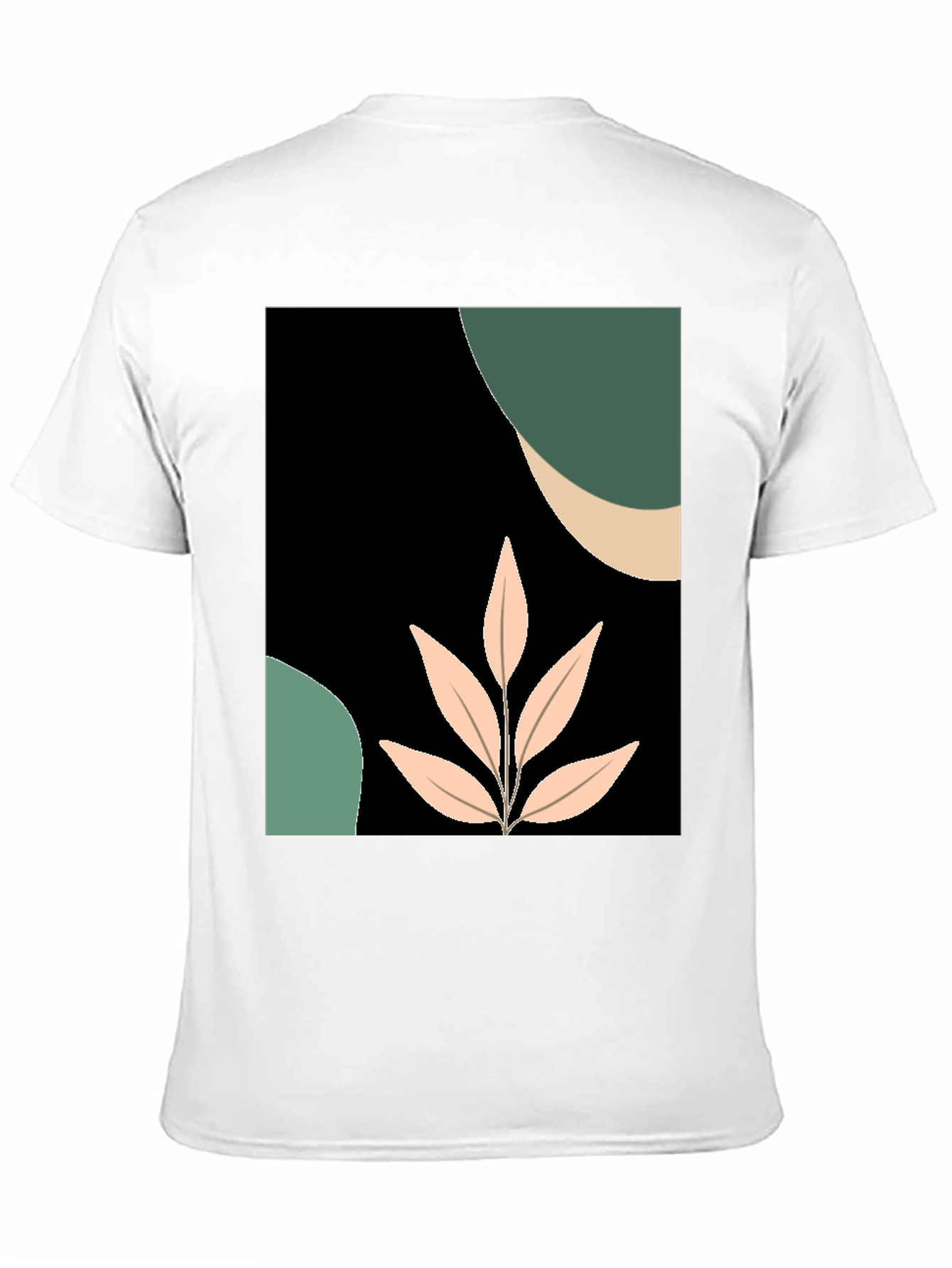 Abstract Leaf Graphic Tee - Modern Casual Style