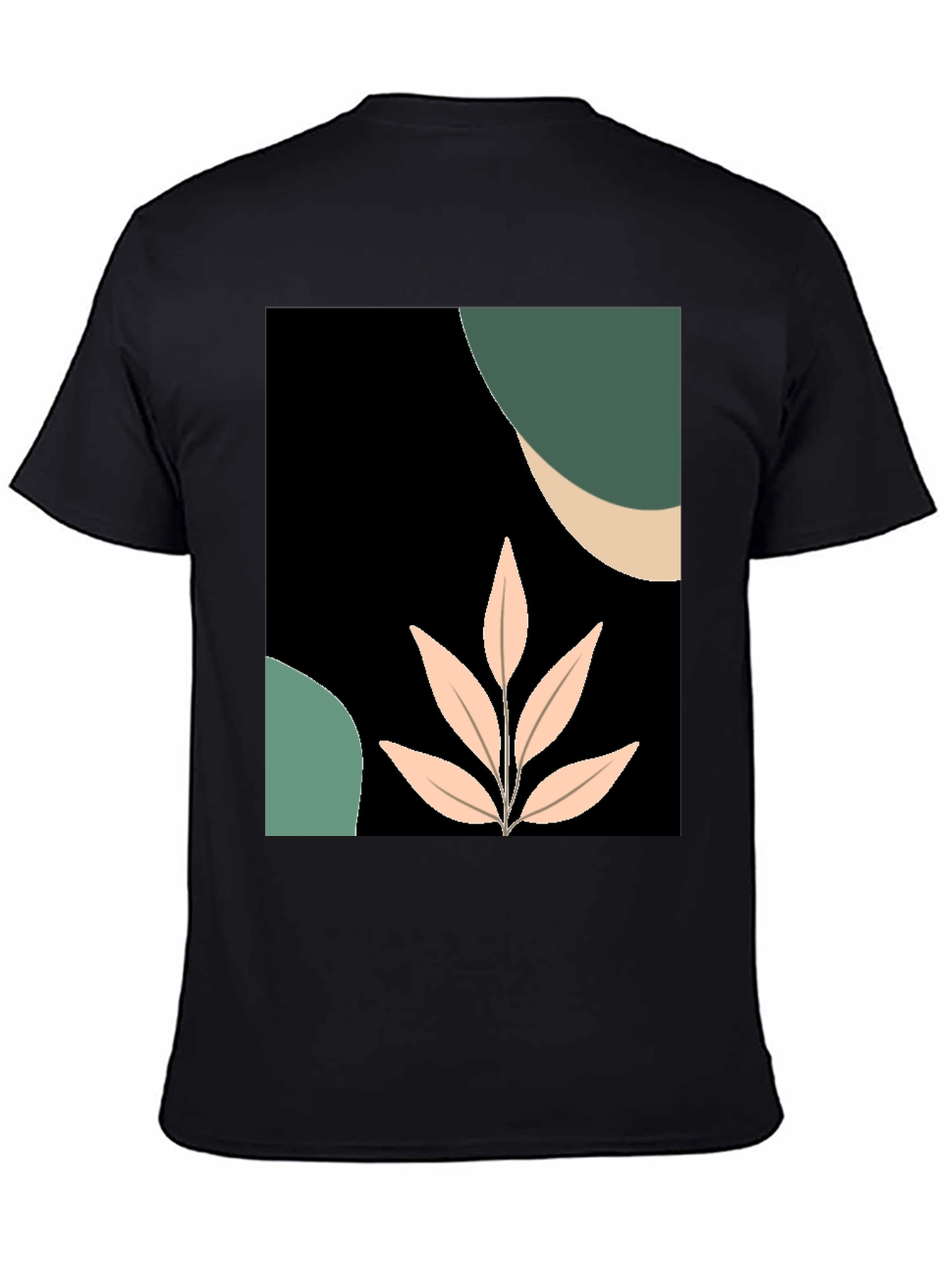 Abstract Leaf Graphic Tee - Modern Casual Style