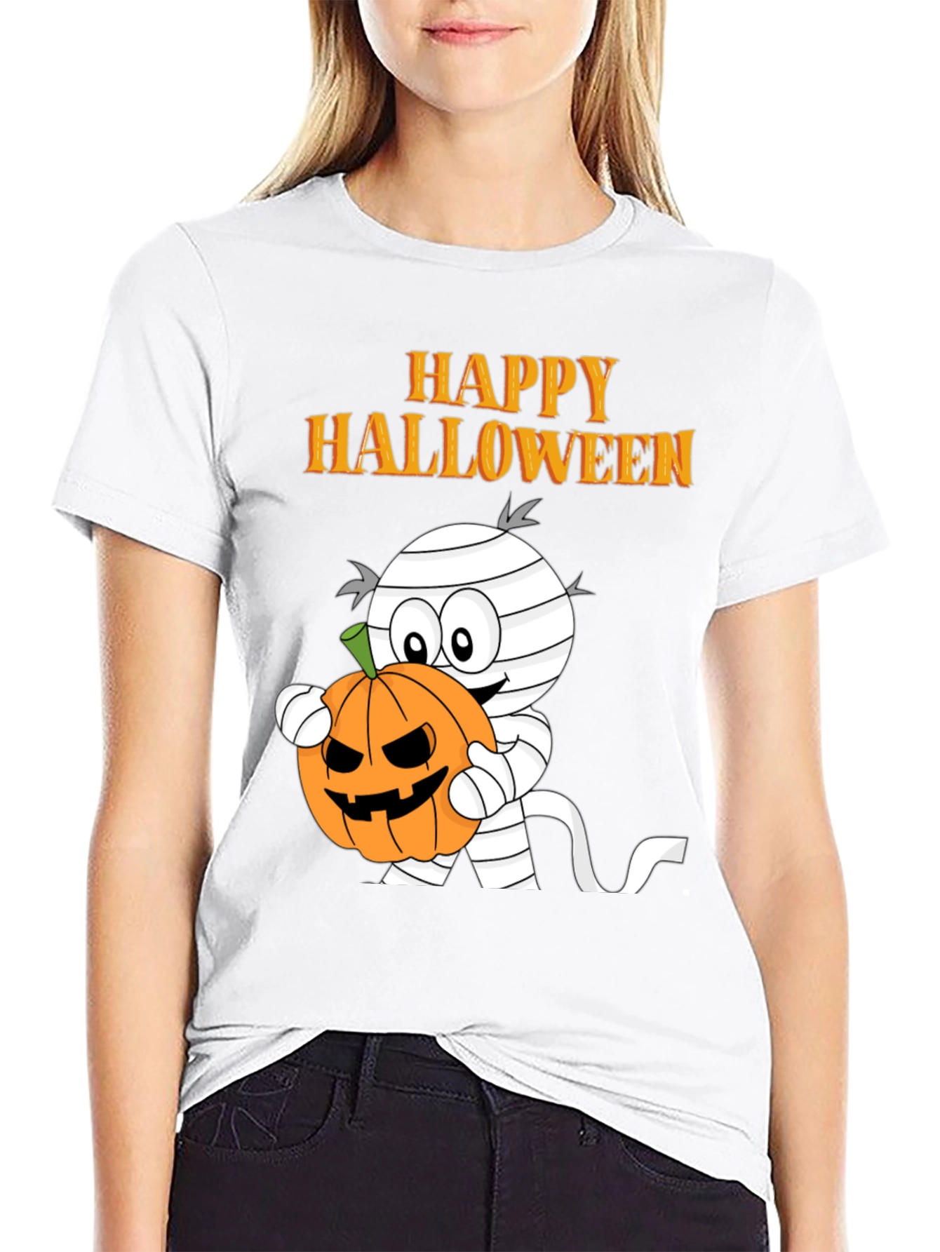 Happy Halloween Mummy Pumpkin T-Shirt