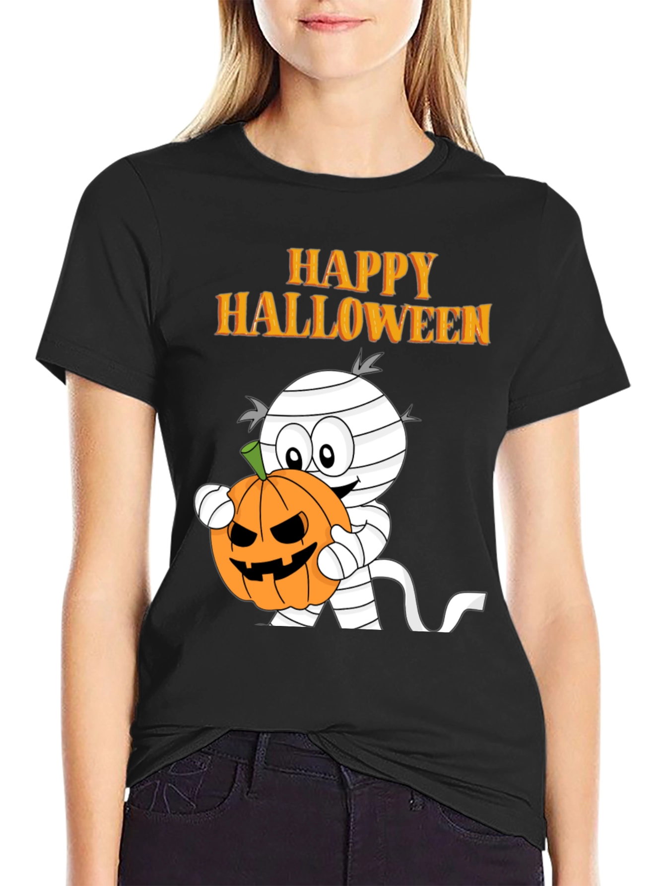 Happy Halloween Mummy Pumpkin T-Shirt