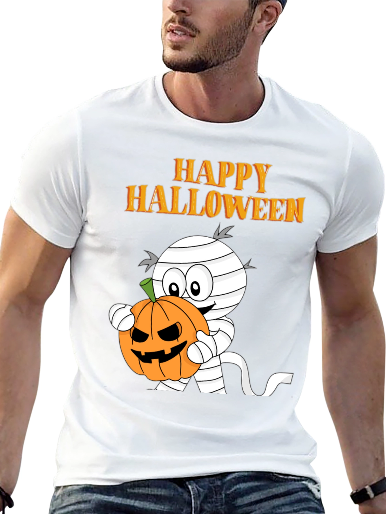 Happy Halloween Mummy Pumpkin T-Shirt