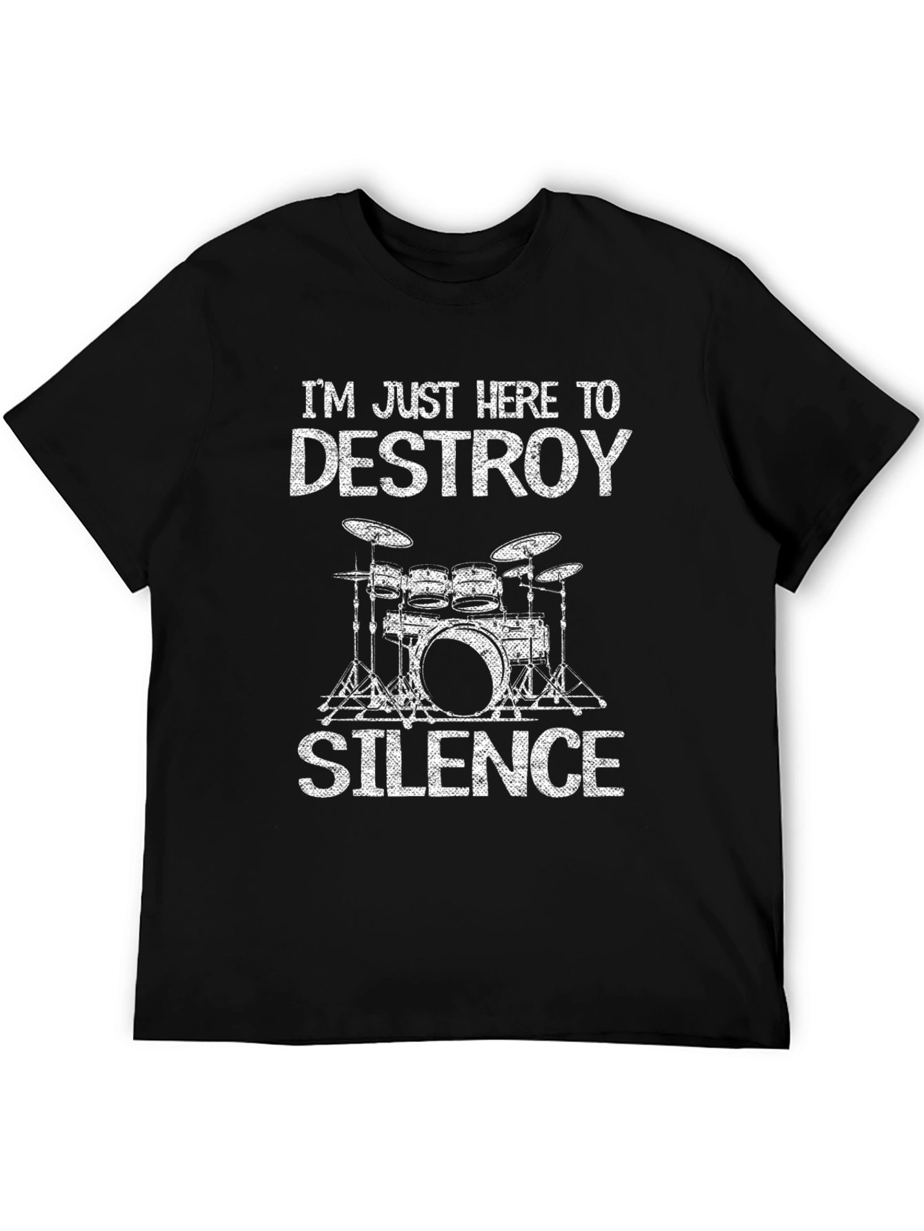 Destroy Silence Drummer T-Shirt - Music Lover Gift