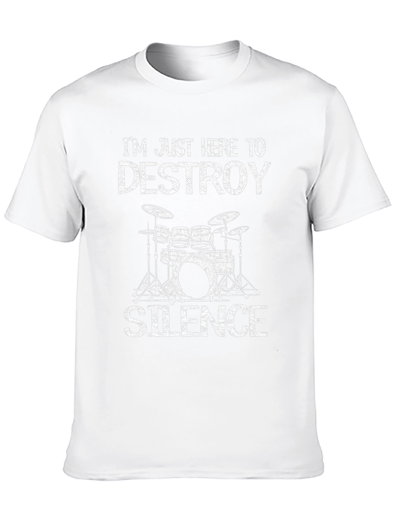 Destroy Silence Drummer T-Shirt - Music Lover Gift