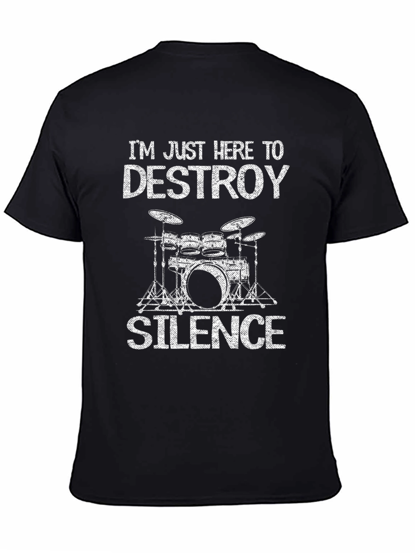 Destroy Silence Drummer T-Shirt - Music Lover Gift