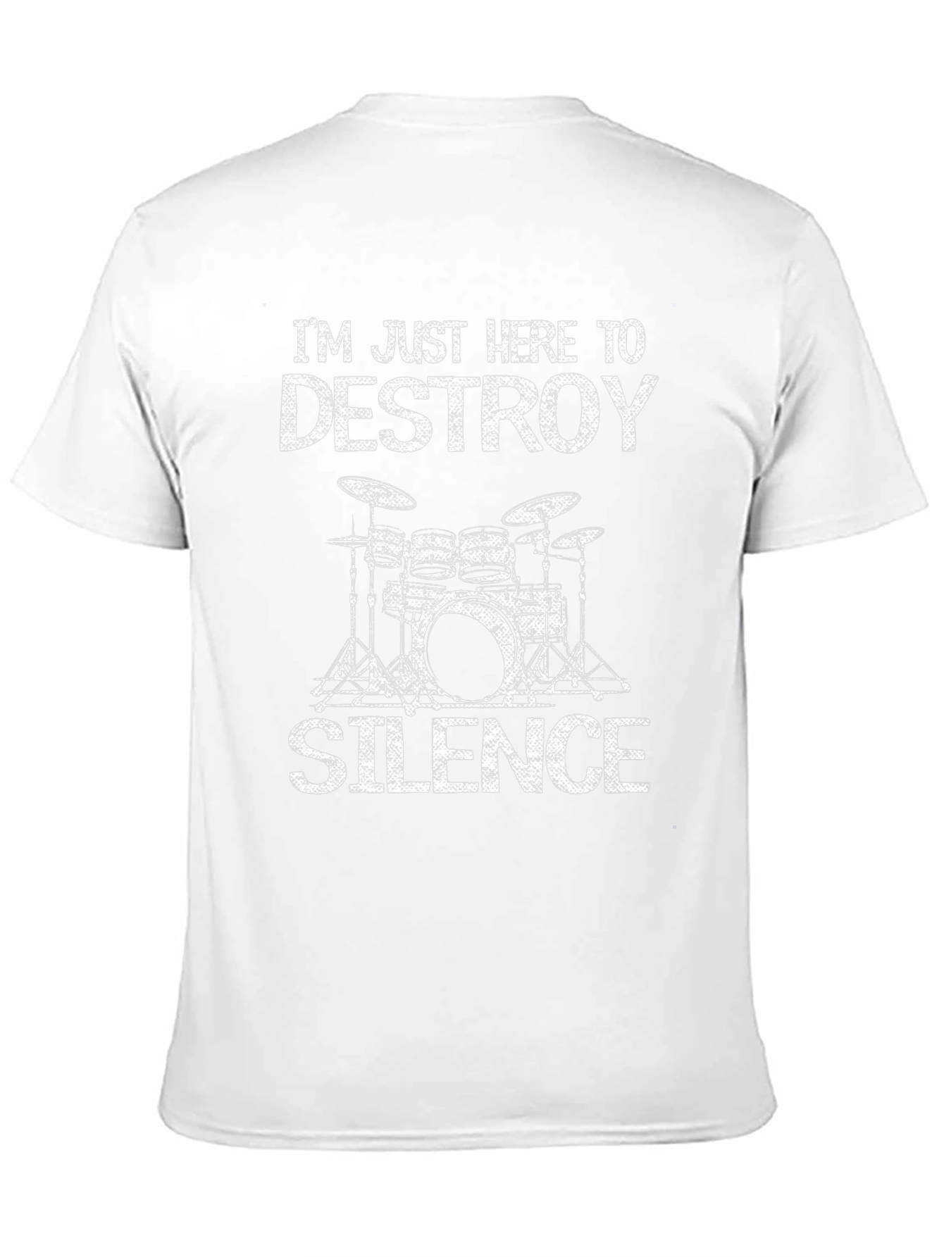 Destroy Silence Drummer T-Shirt - Music Lover Gift