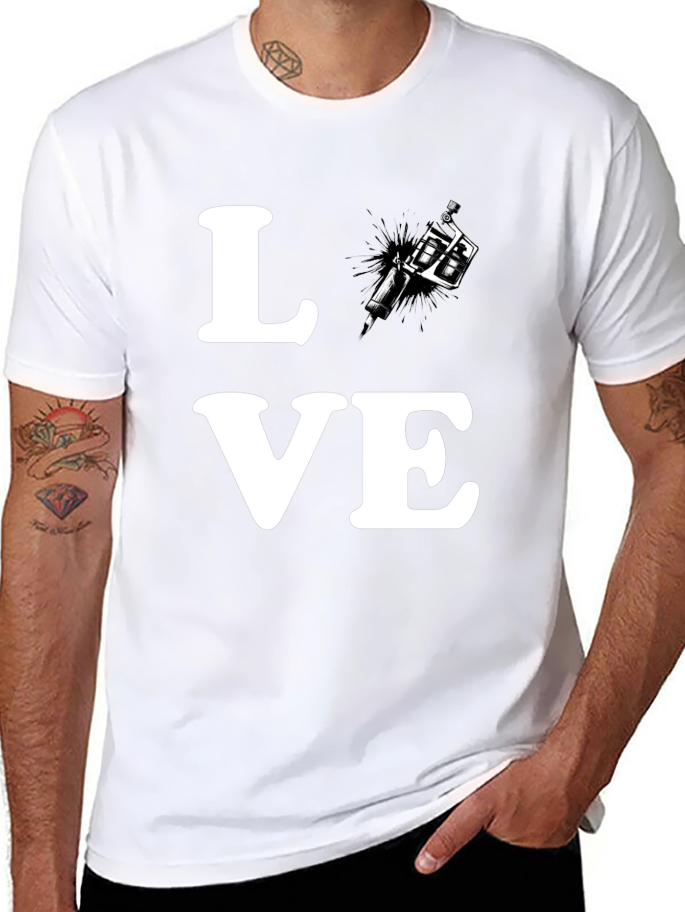 Love Tattoo Artist T-Shirt - Black Graphic Tee