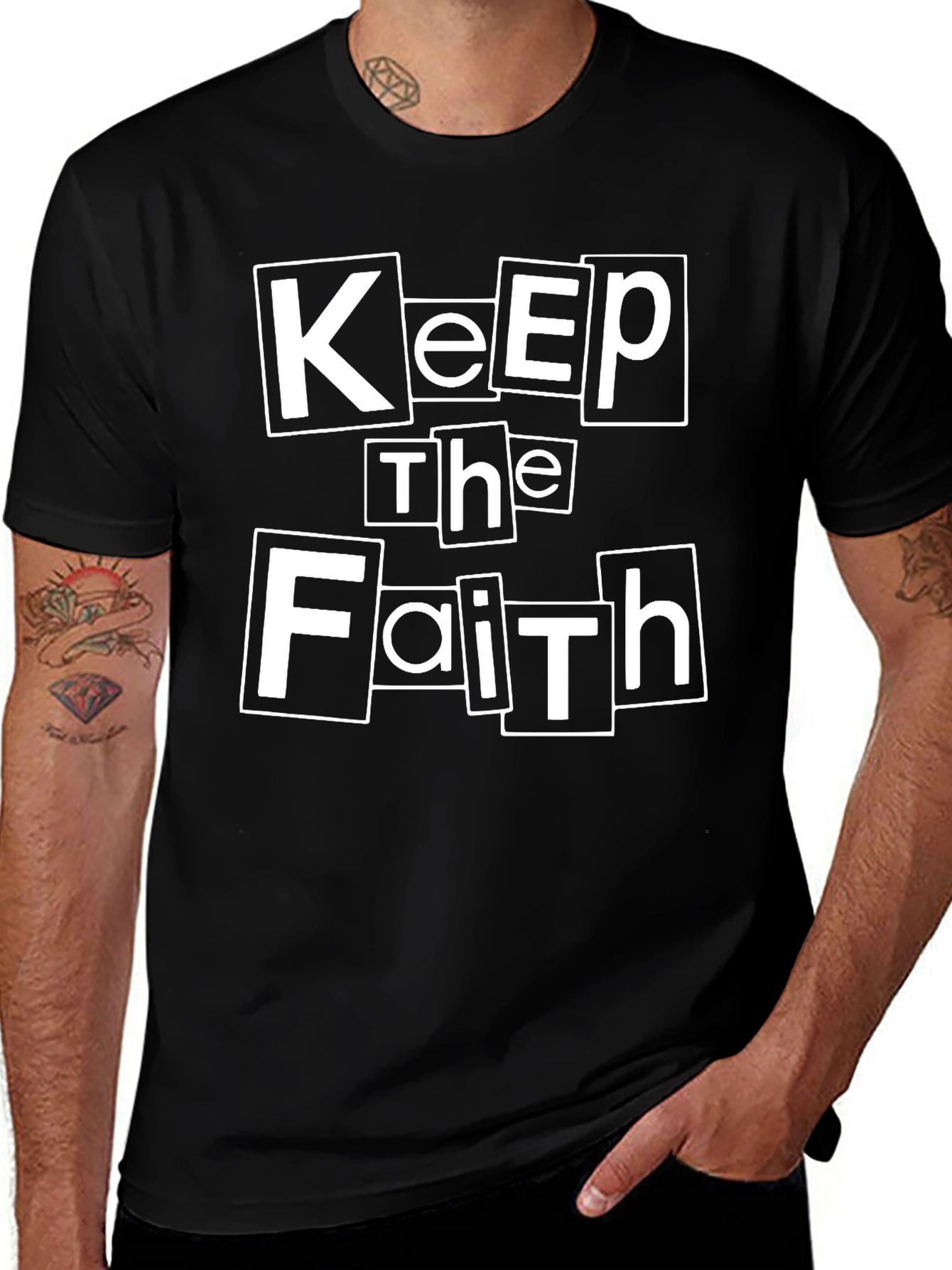 Keep The Faith Black Graphic T-Shirt