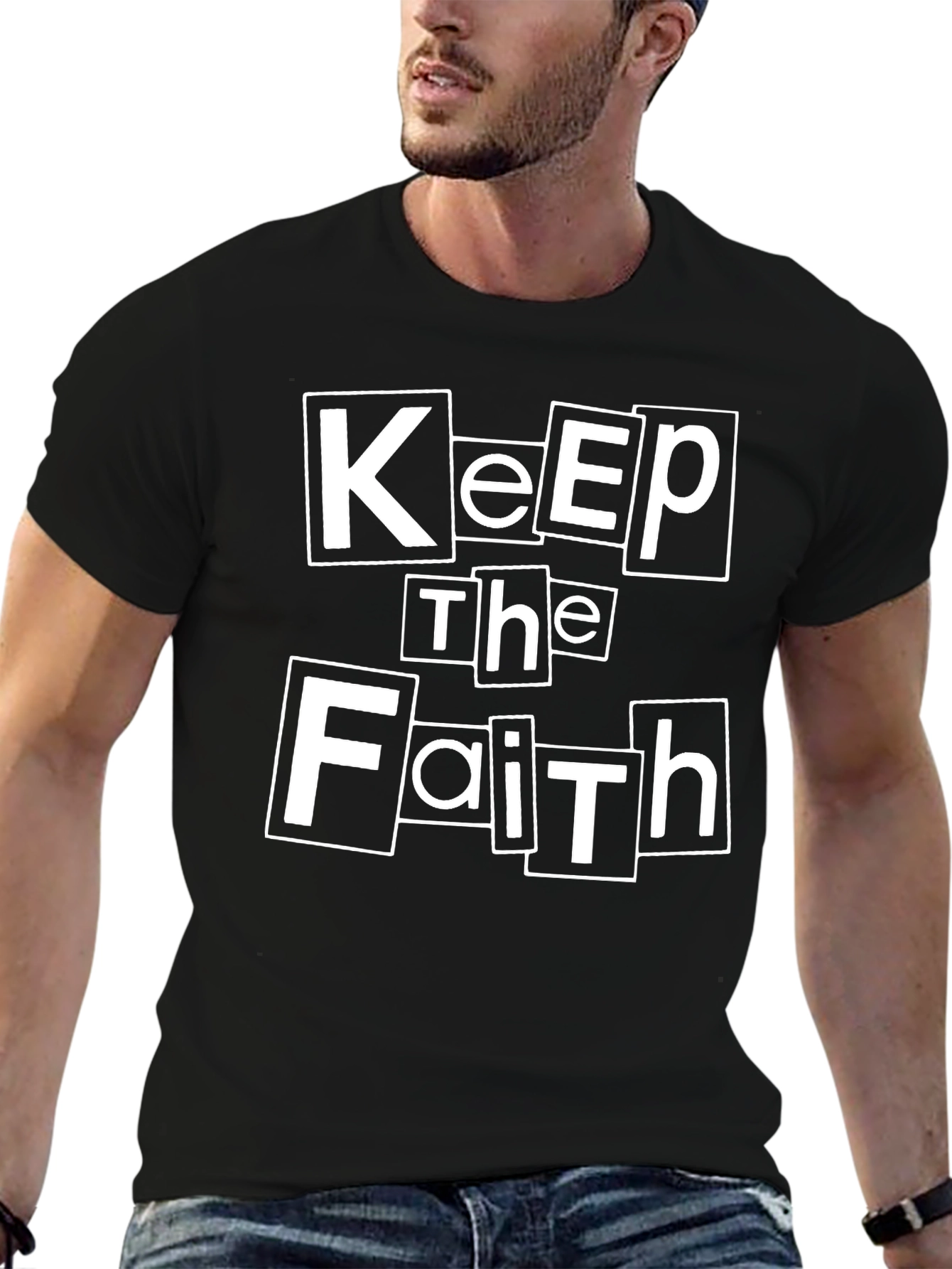 Keep The Faith Black Graphic T-Shirt