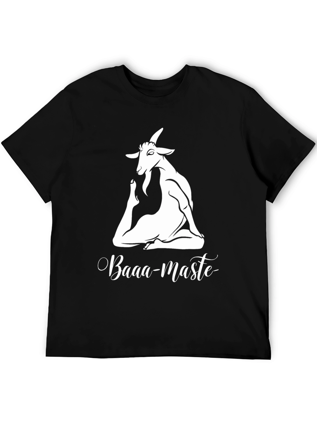 Yoga Goat Tee: Baaa-maste Black T-Shirt