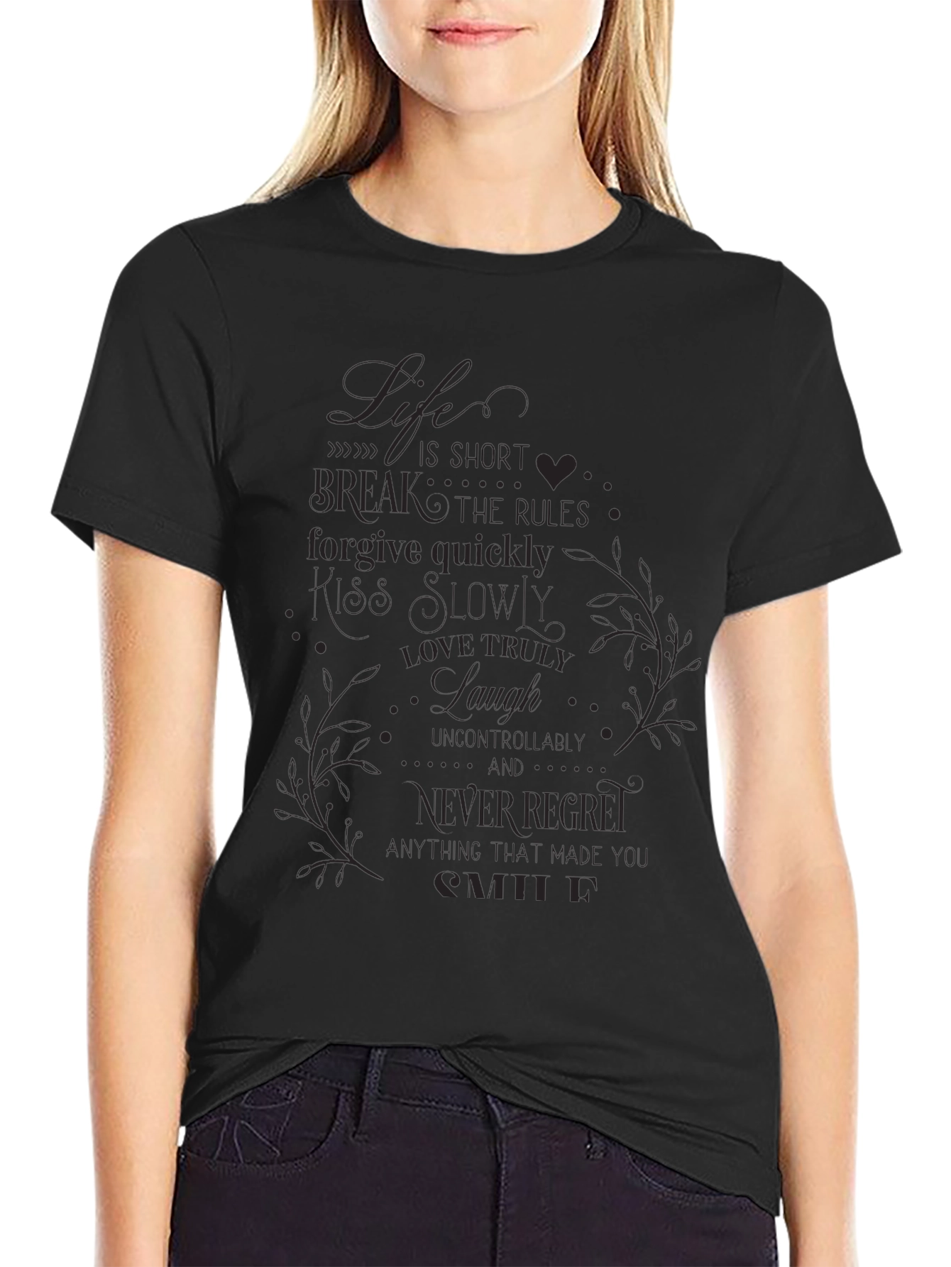 Lifes Short Graphic Tee - Black