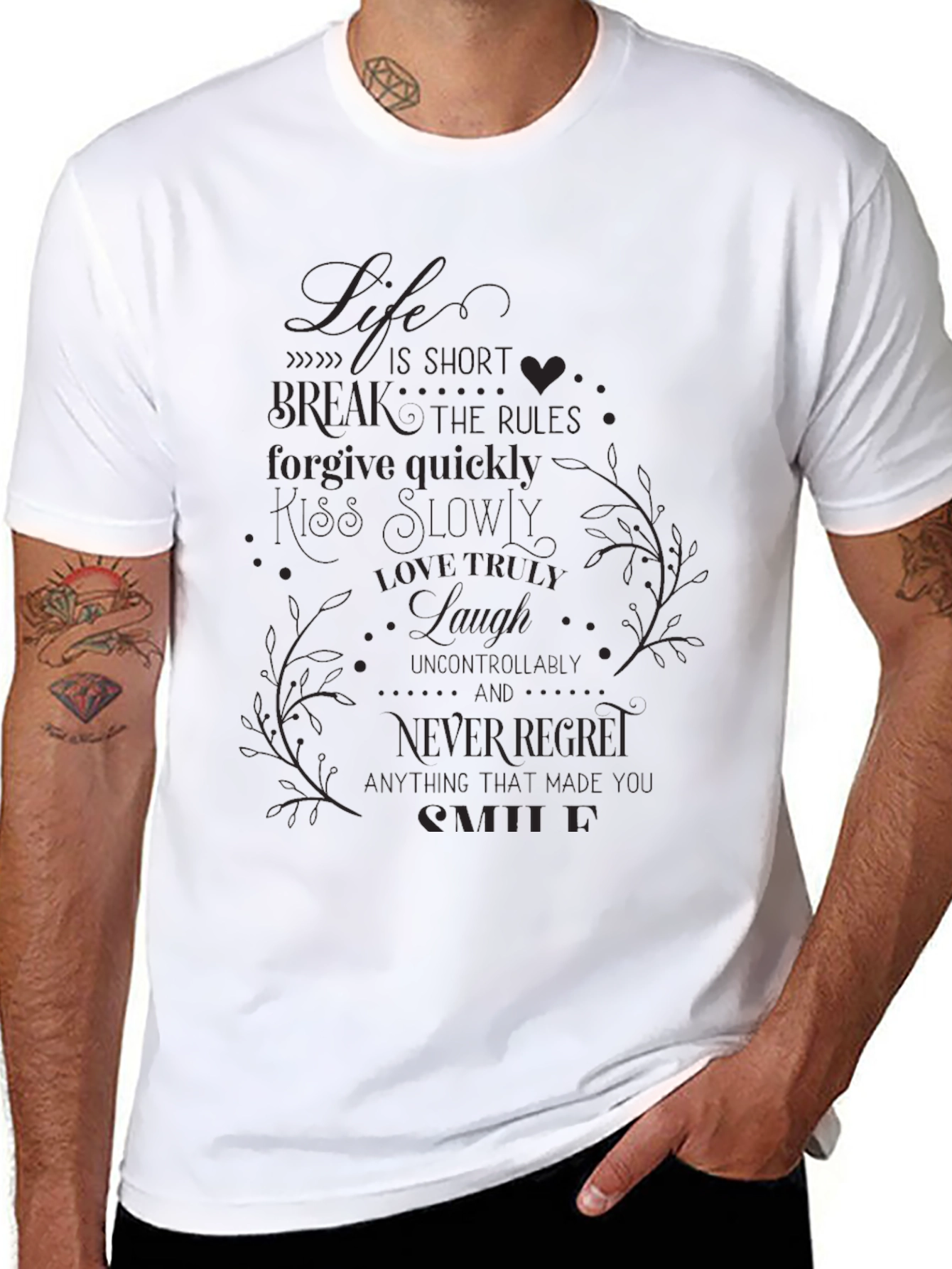 Lifes Short Graphic Tee - Black