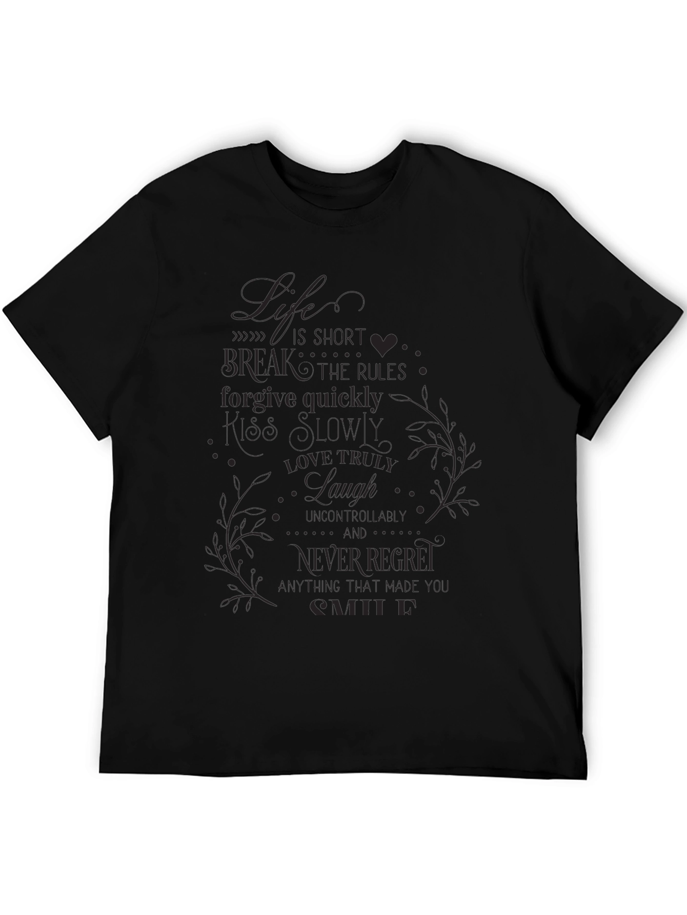 Lifes Short Graphic Tee - Black