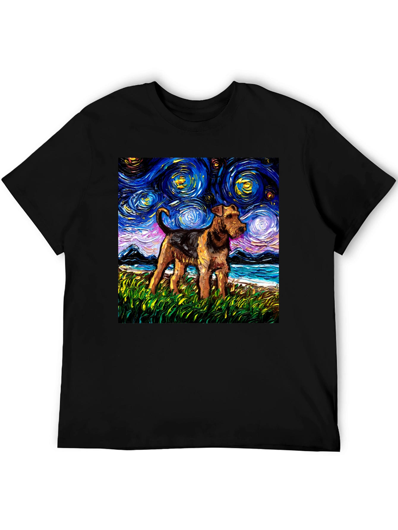 Starry Night Dog Graphic Tee