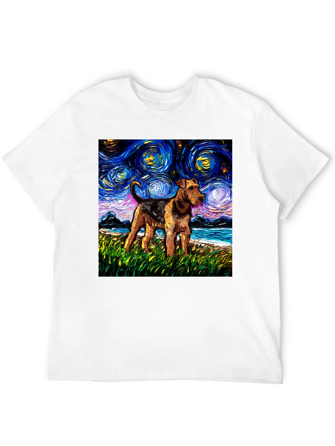 Starry Night Dog Graphic Tee