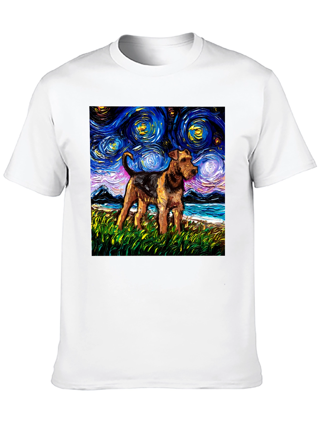 Starry Night Dog Graphic Tee