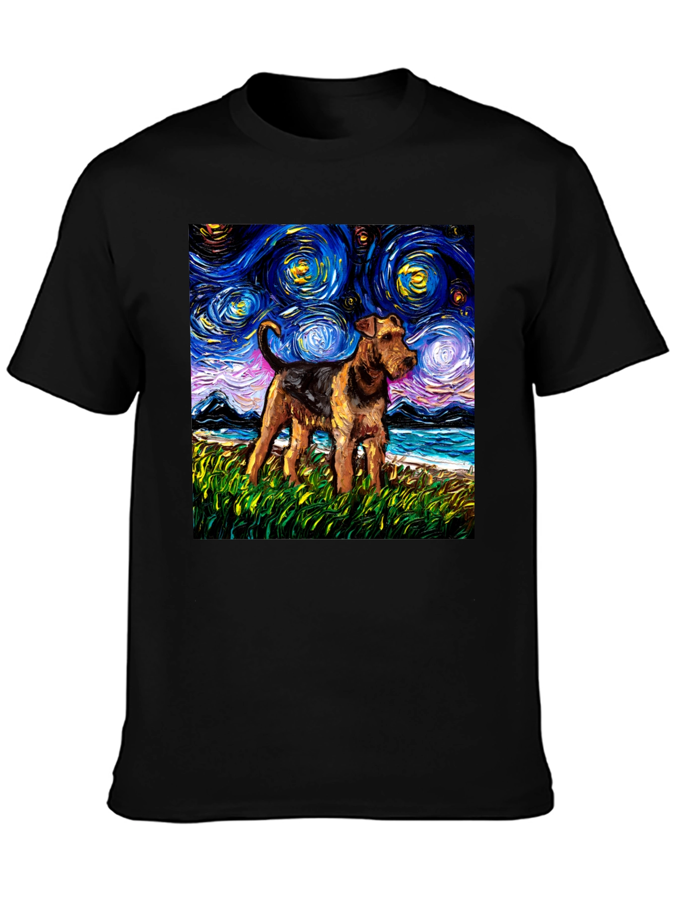 Starry Night Dog Graphic Tee