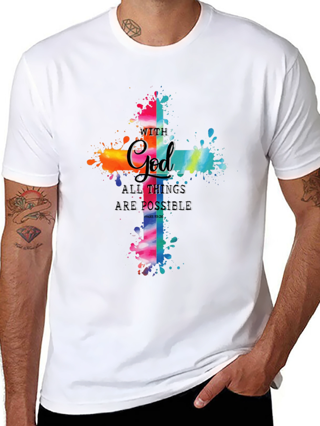 Faith-Inspired Cross Graphic Tee