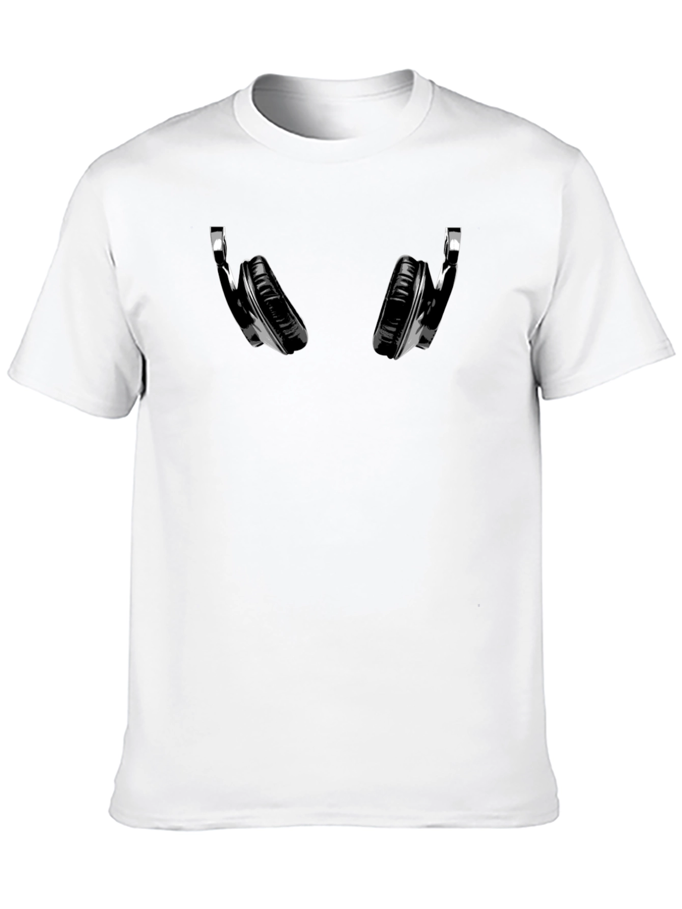 Black Headphones Graphic T-Shirt