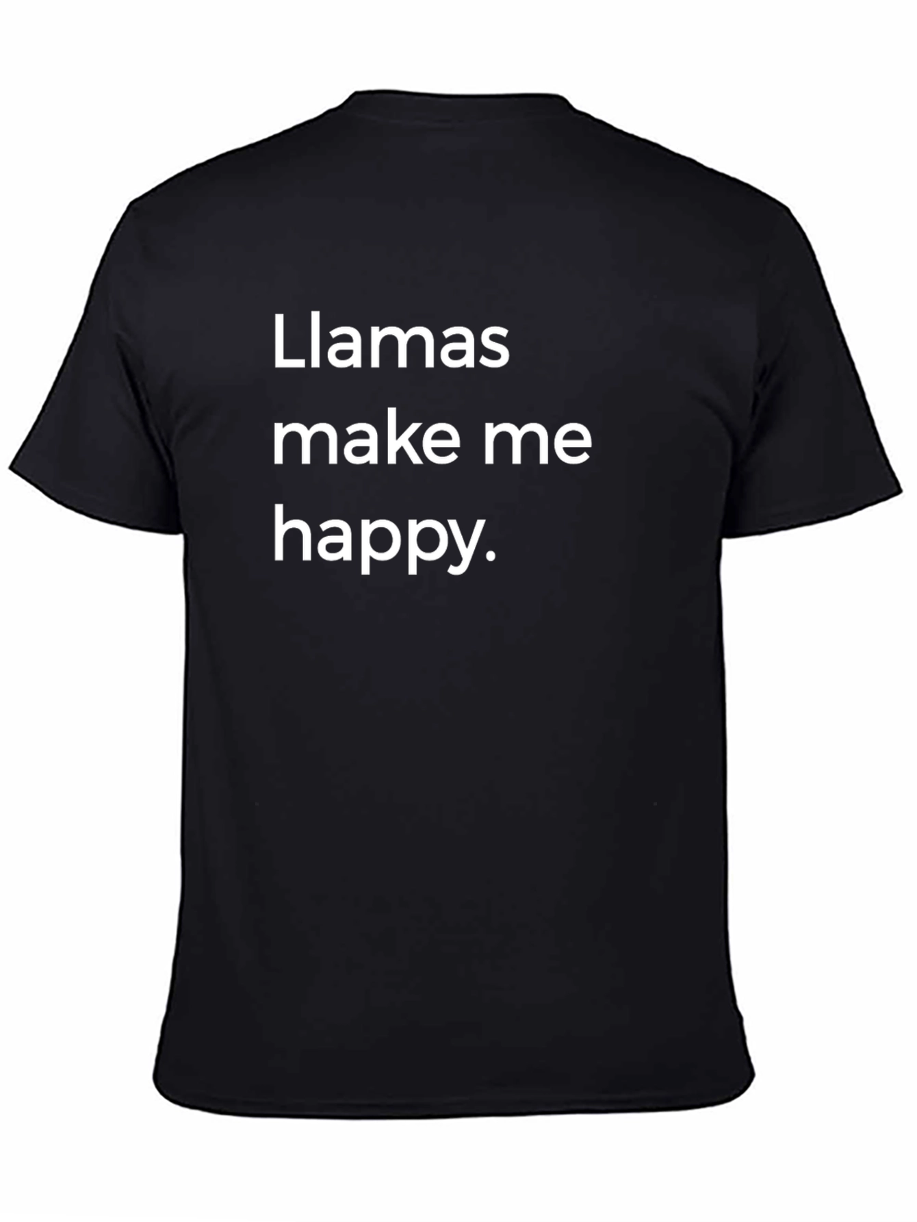 Llamas Make Me Happy Graphic Tee - Black