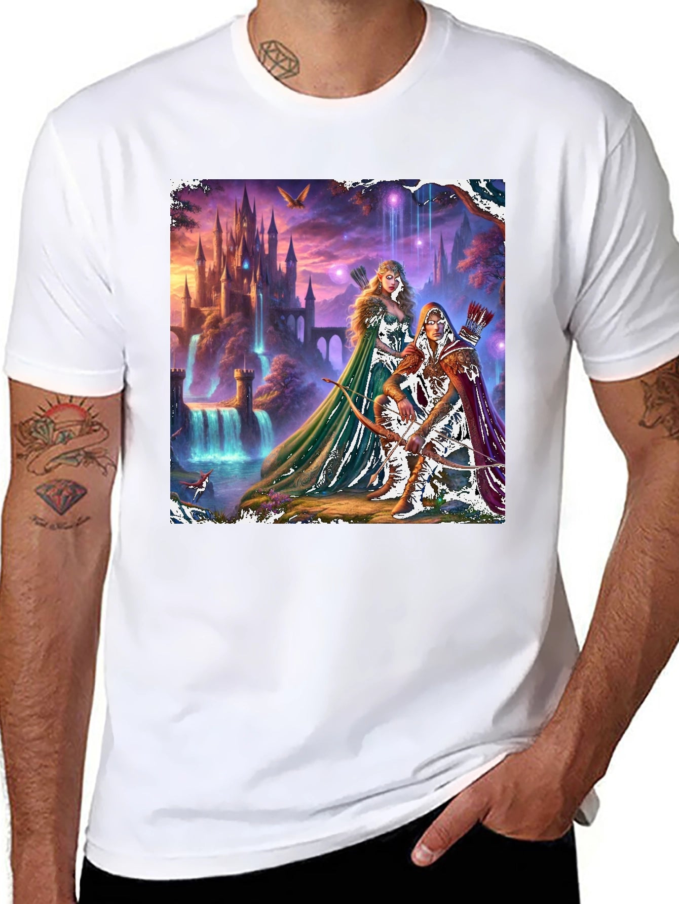 Fantasy Castle Archer T-Shirt
