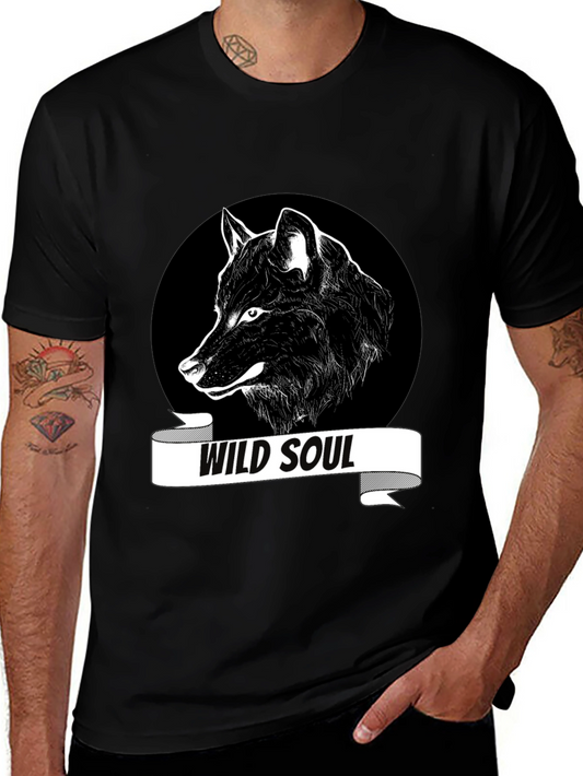 Wild Soul Wolf Graphic Tee - Black