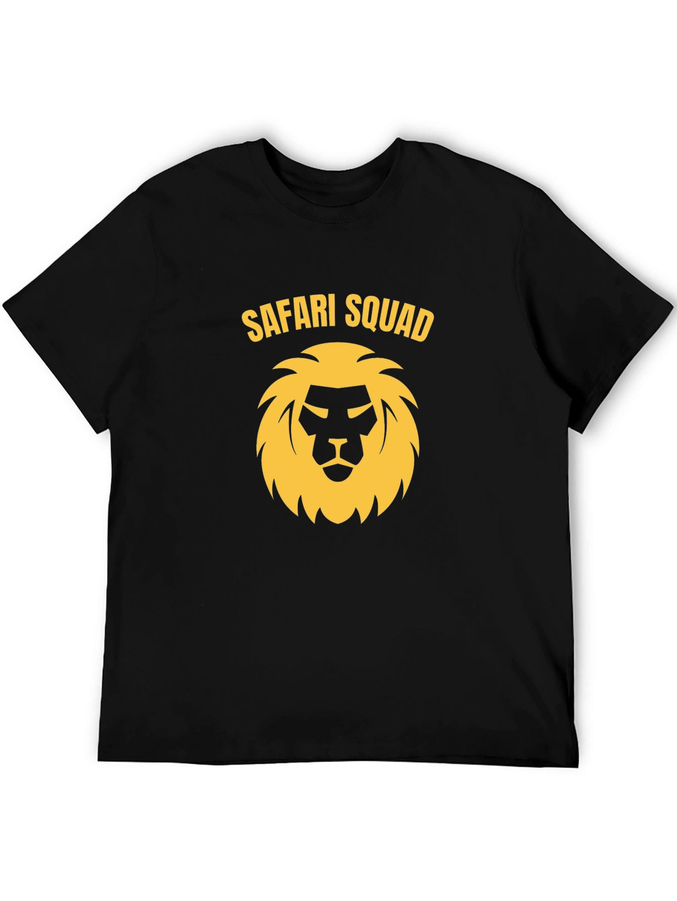 Safari Squad Graphic Tee - Black Cotton T-Shirt
