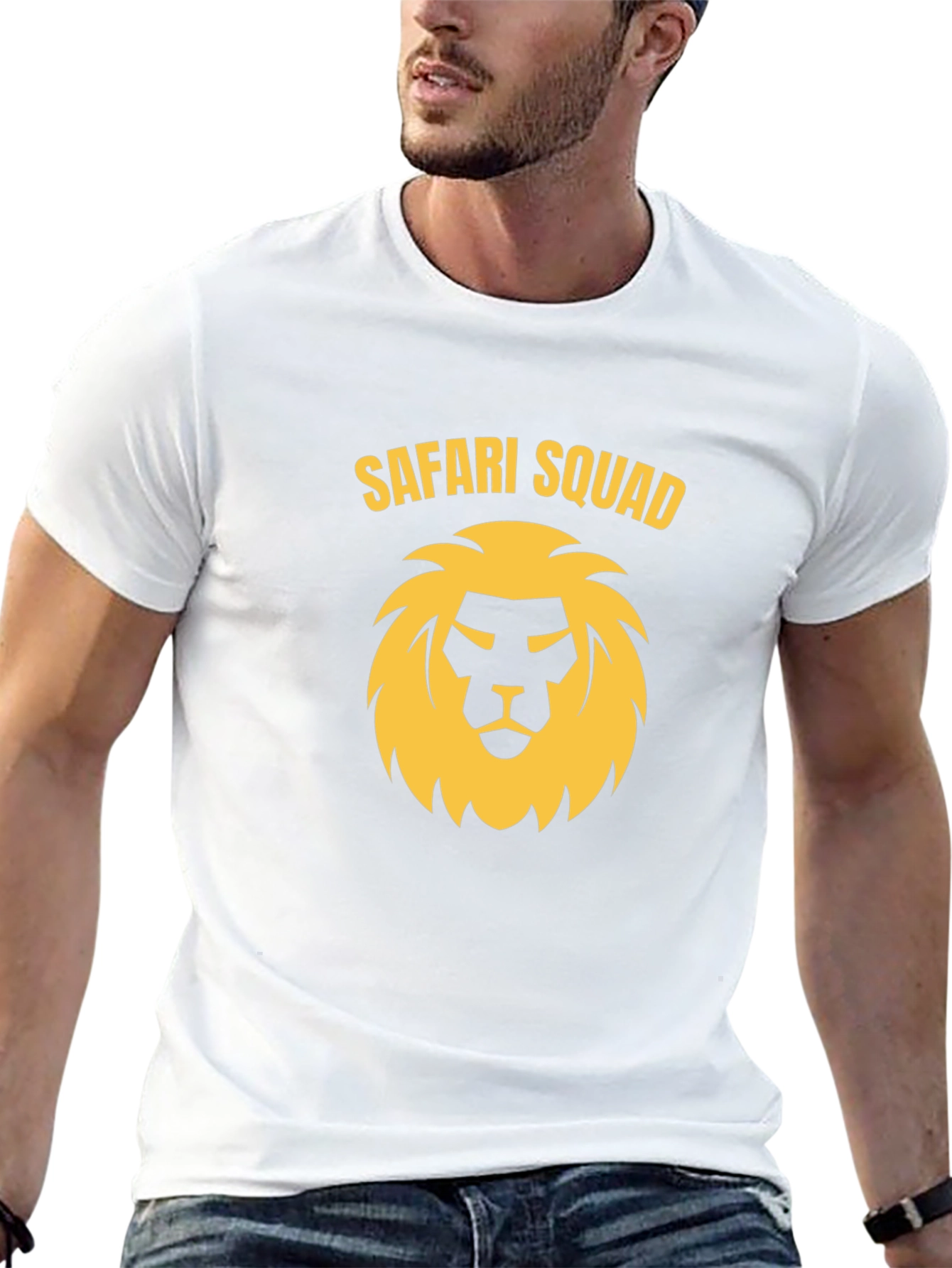 Safari Squad Graphic Tee - Black Cotton T-Shirt