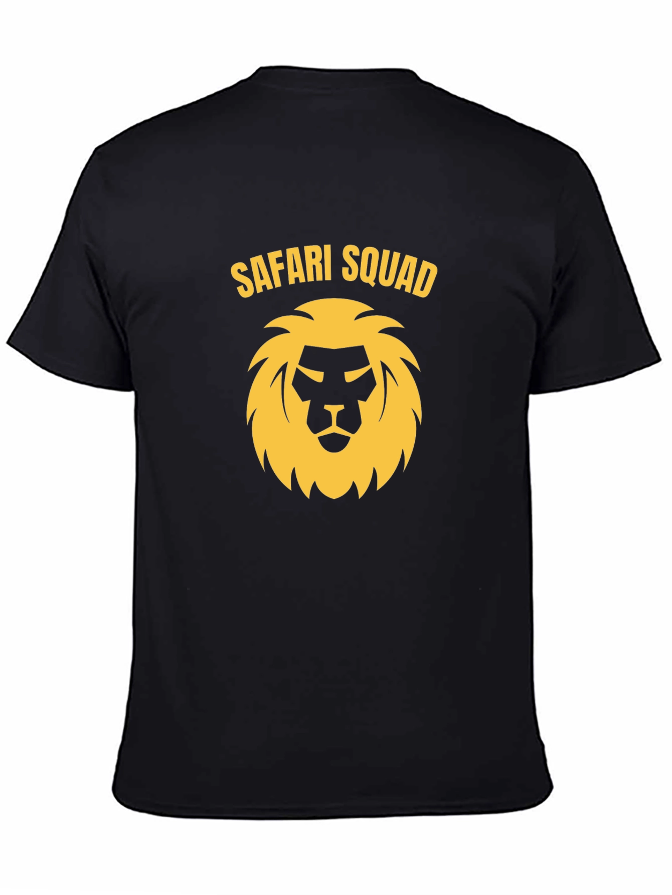 Safari Squad Graphic Tee - Black Cotton T-Shirt