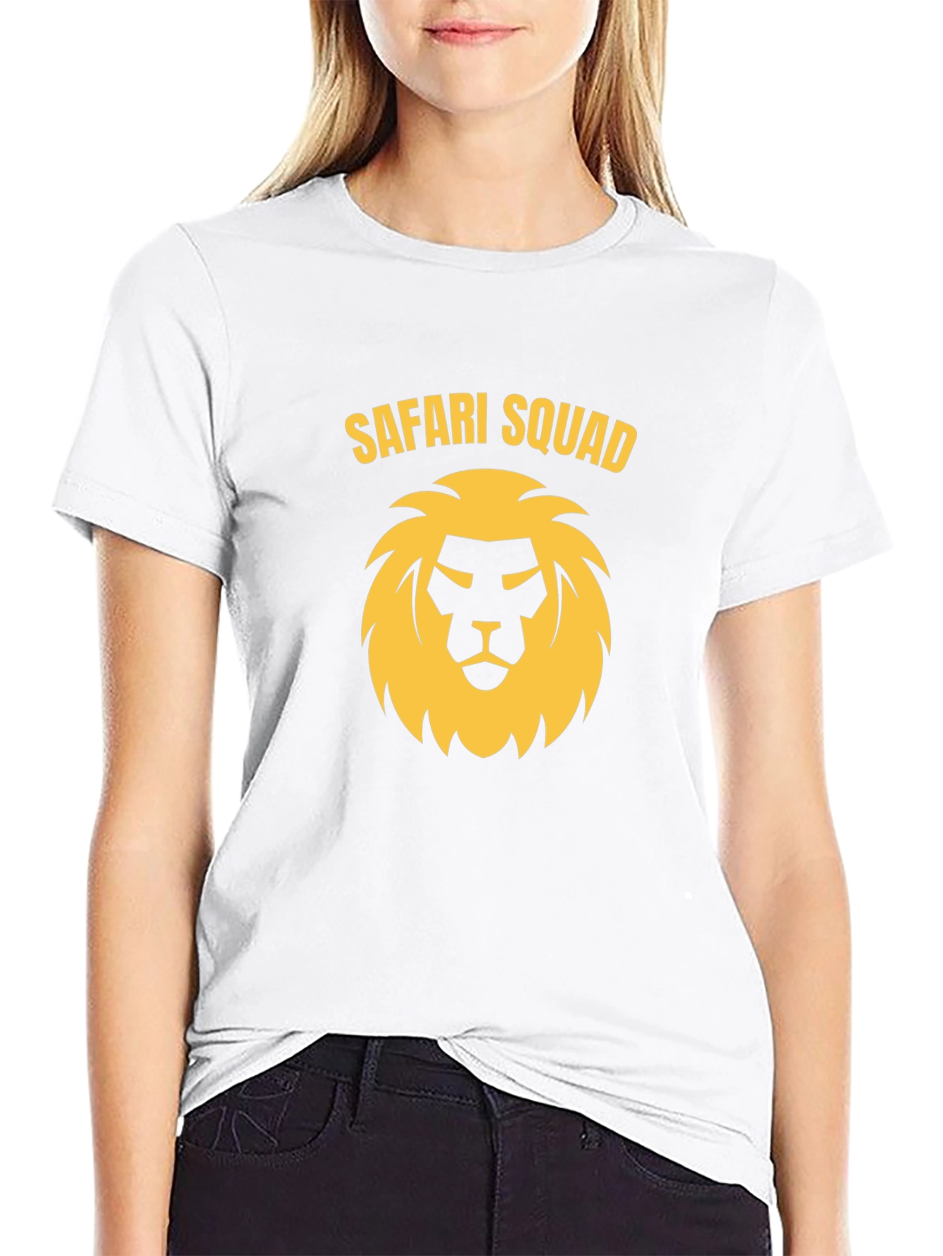 Safari Squad Graphic Tee - Black Cotton T-Shirt
