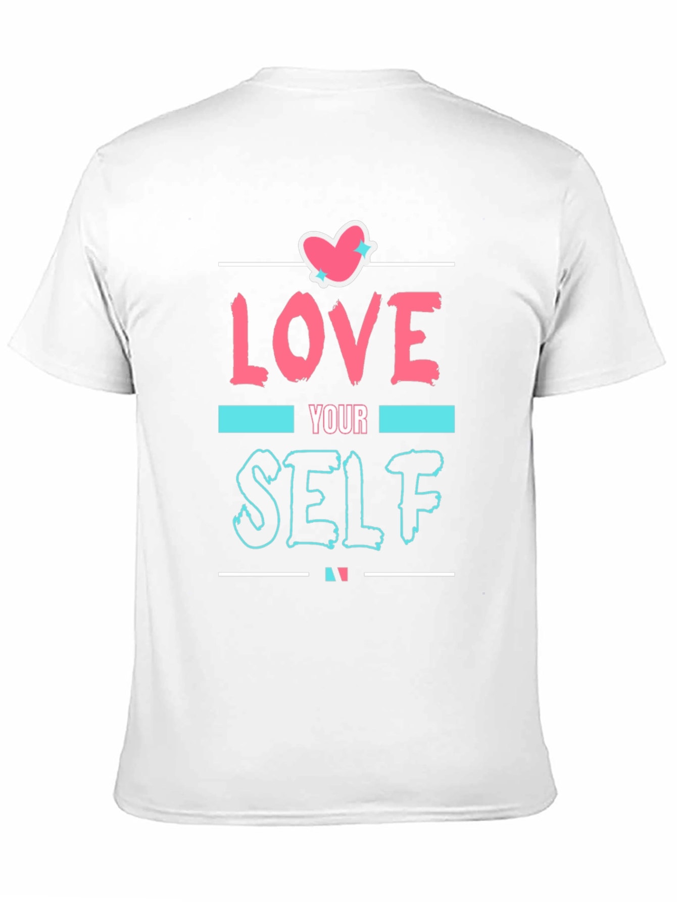 Love Yourself Graphic Print Tee - Black
