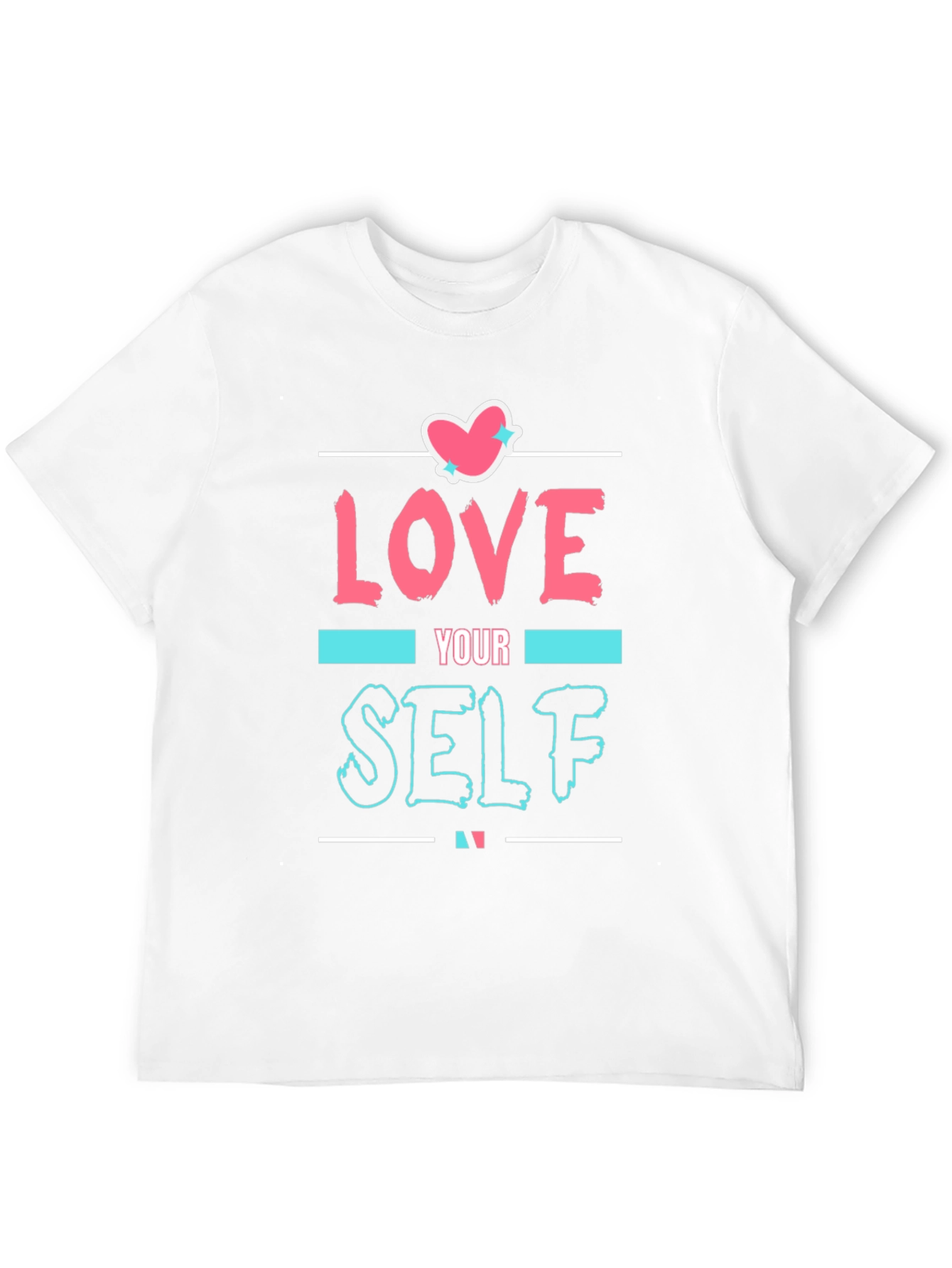 Love Yourself Graphic Print Tee - Black