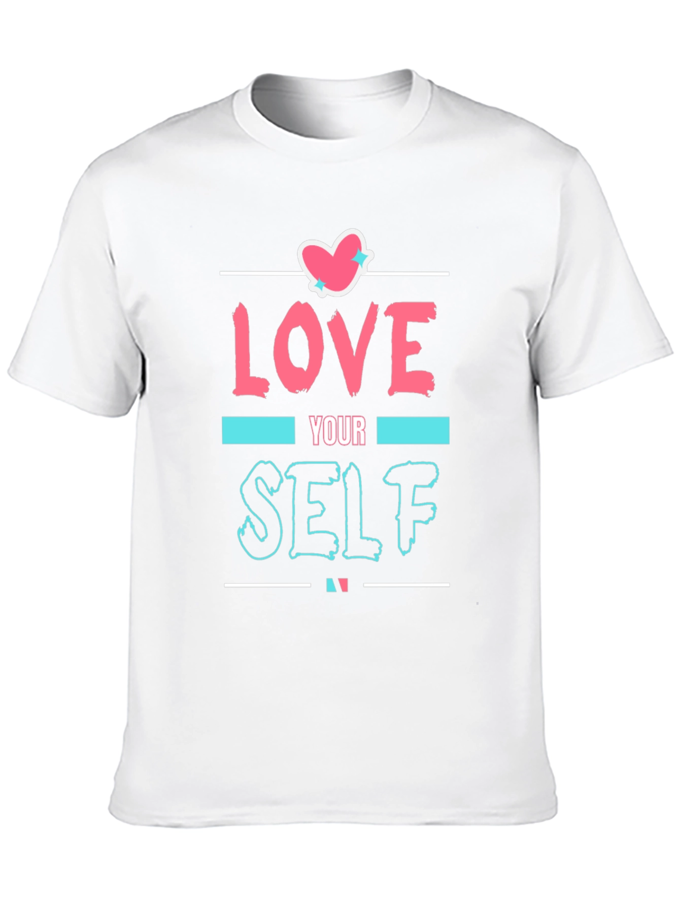 Love Yourself Graphic Print Tee - Black