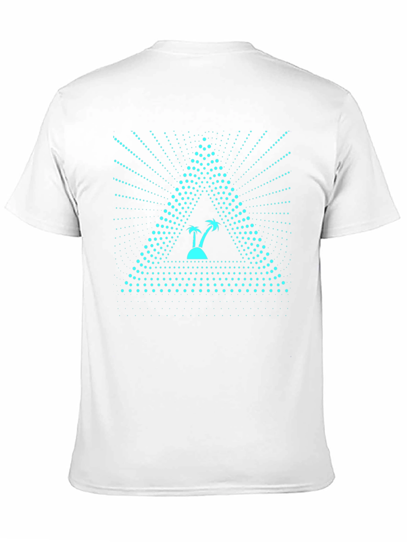 Triangle Island Palm Tree Graphic Tee - Black