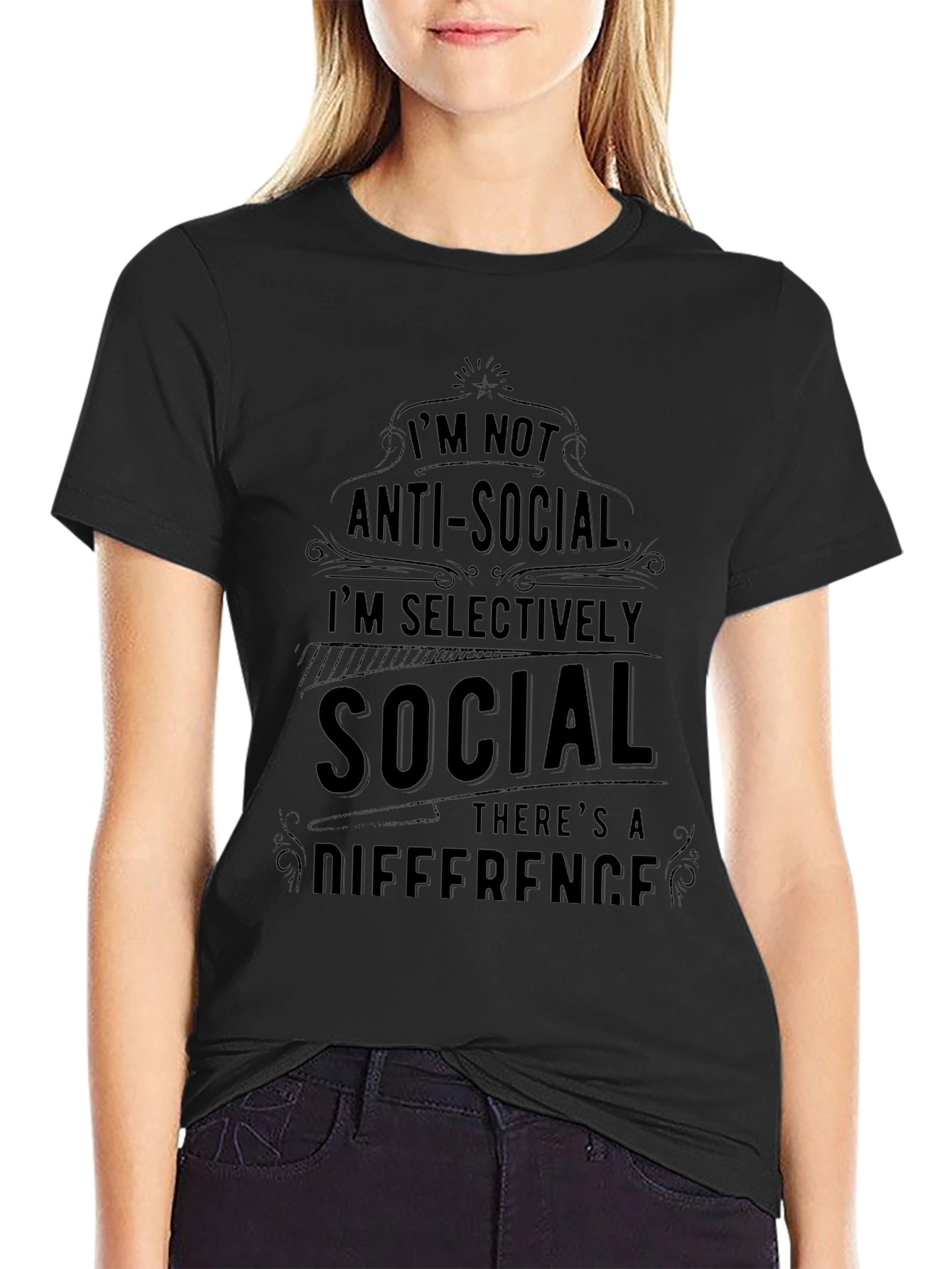 Im Not Anti-Social Graphic T-Shirt