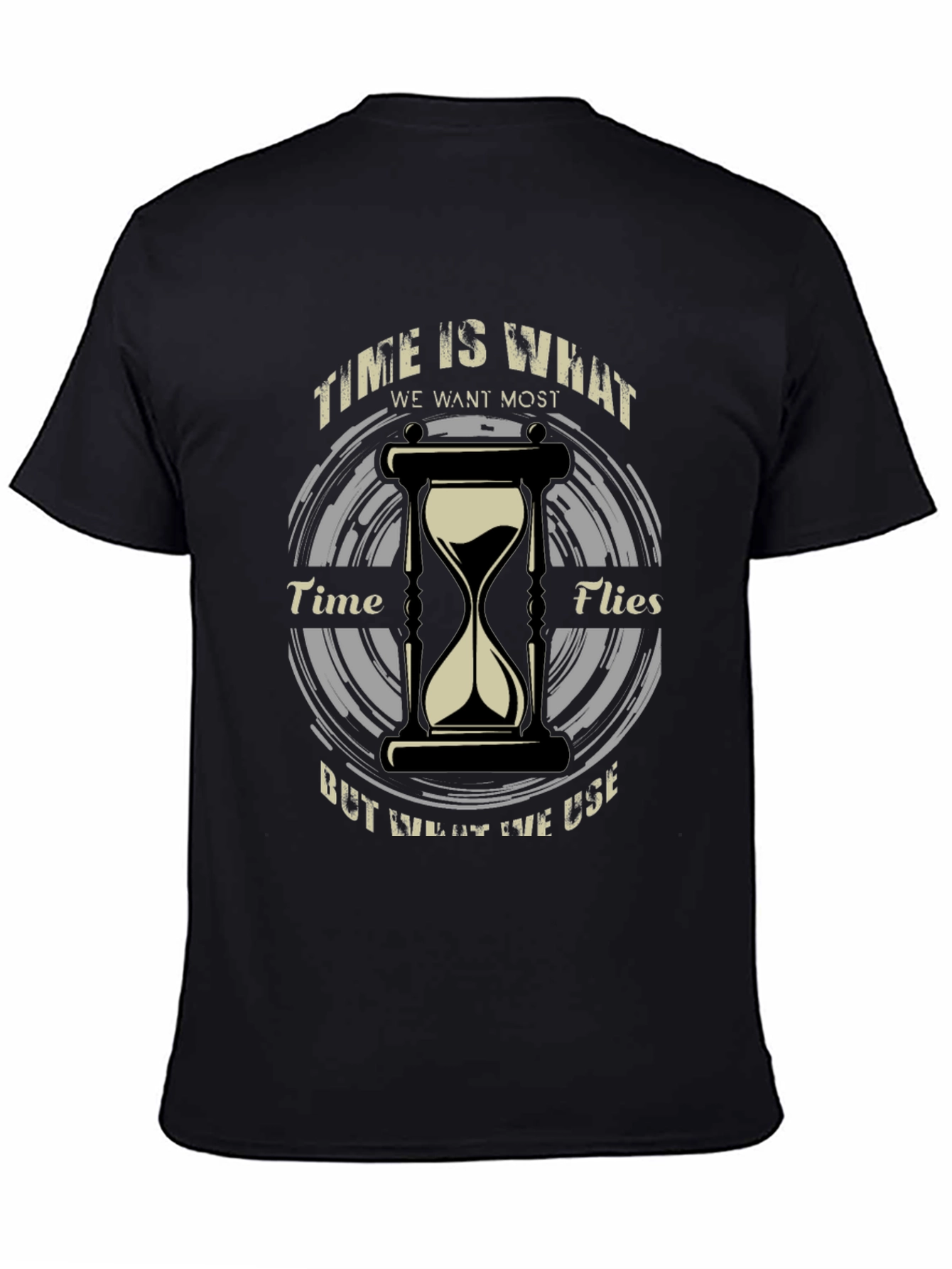Time Flies T-Shirt - Unique Hourglass Design