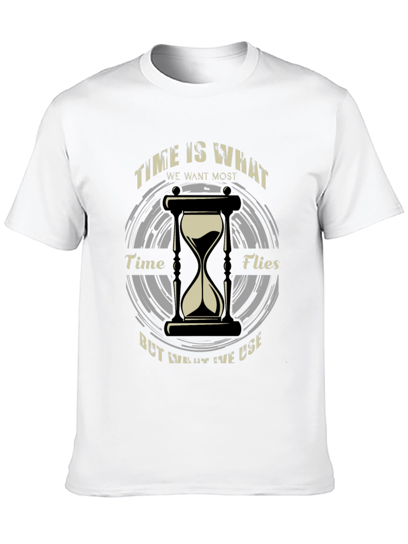 Time Flies T-Shirt - Unique Hourglass Design