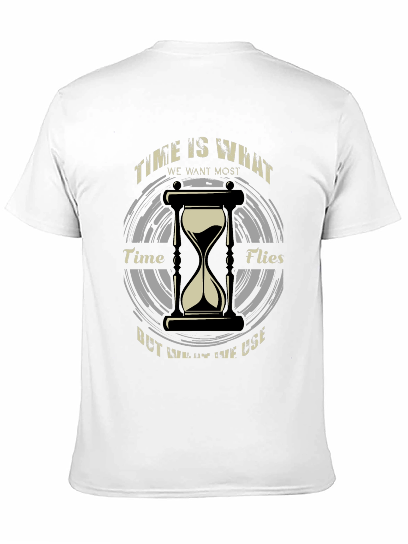Time Flies T-Shirt - Unique Hourglass Design