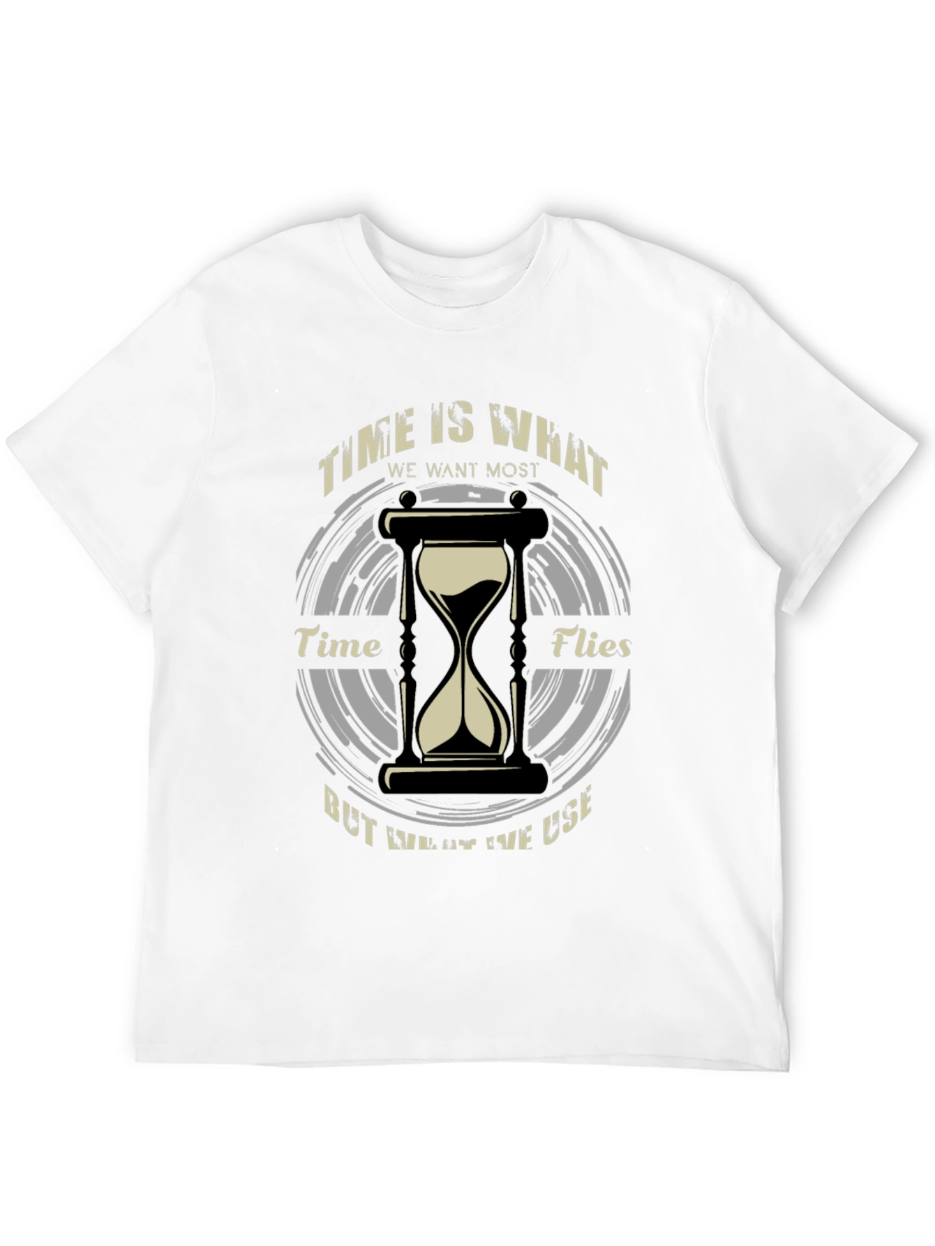 Time Flies T-Shirt - Unique Hourglass Design