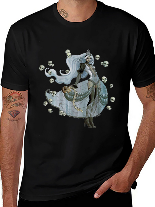 Skull Queen Graphic Tee - Dark Fantasy Fashion