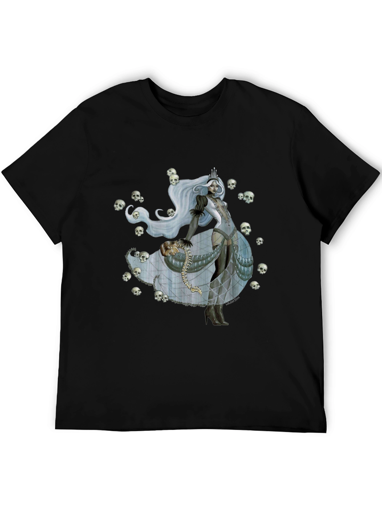 Skull Queen Graphic Tee - Dark Fantasy Fashion