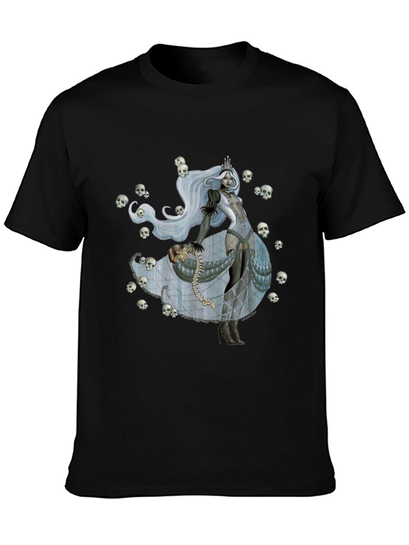 Skull Queen Graphic Tee - Dark Fantasy Fashion