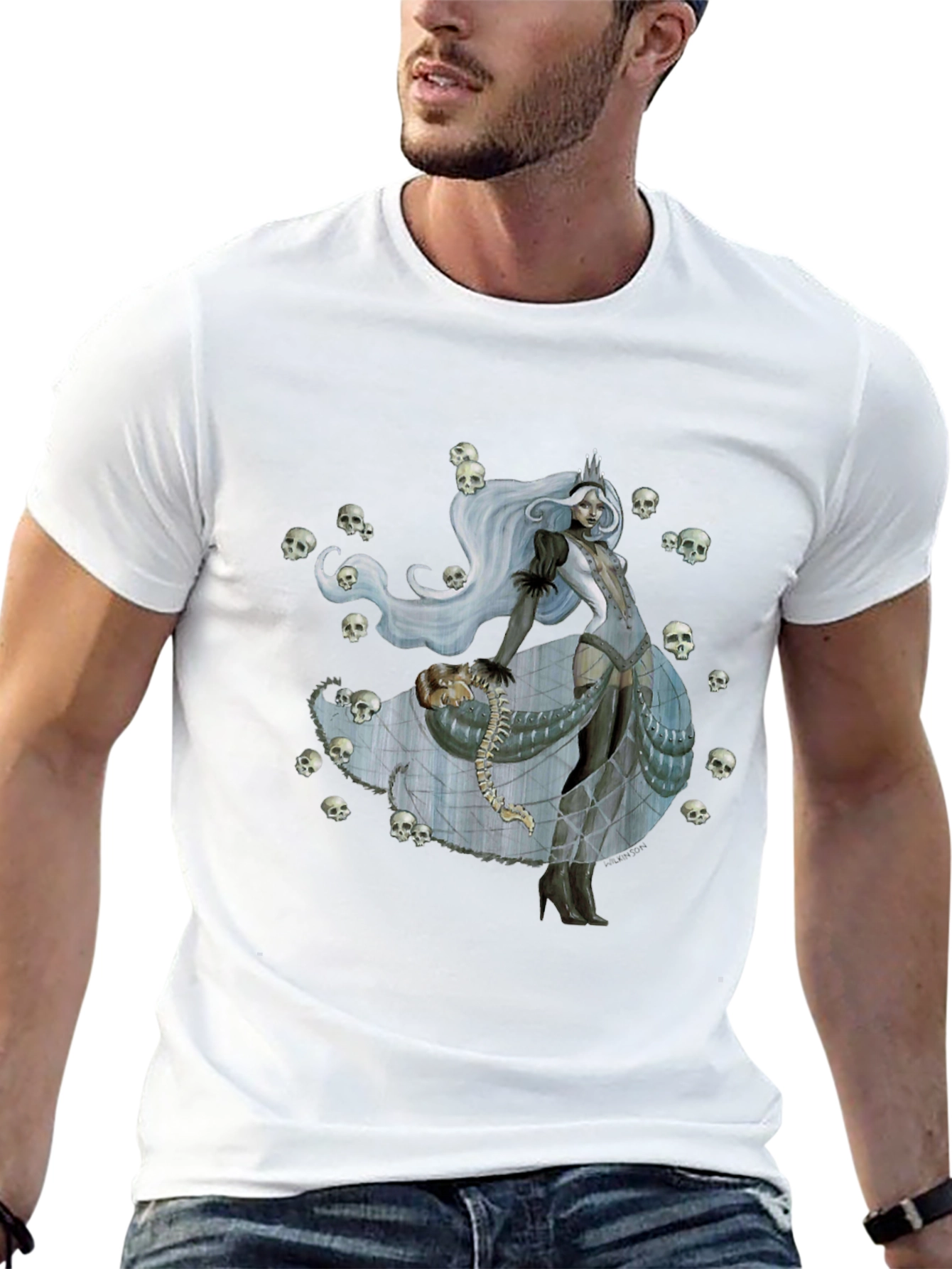 Skull Queen Graphic Tee - Dark Fantasy Fashion