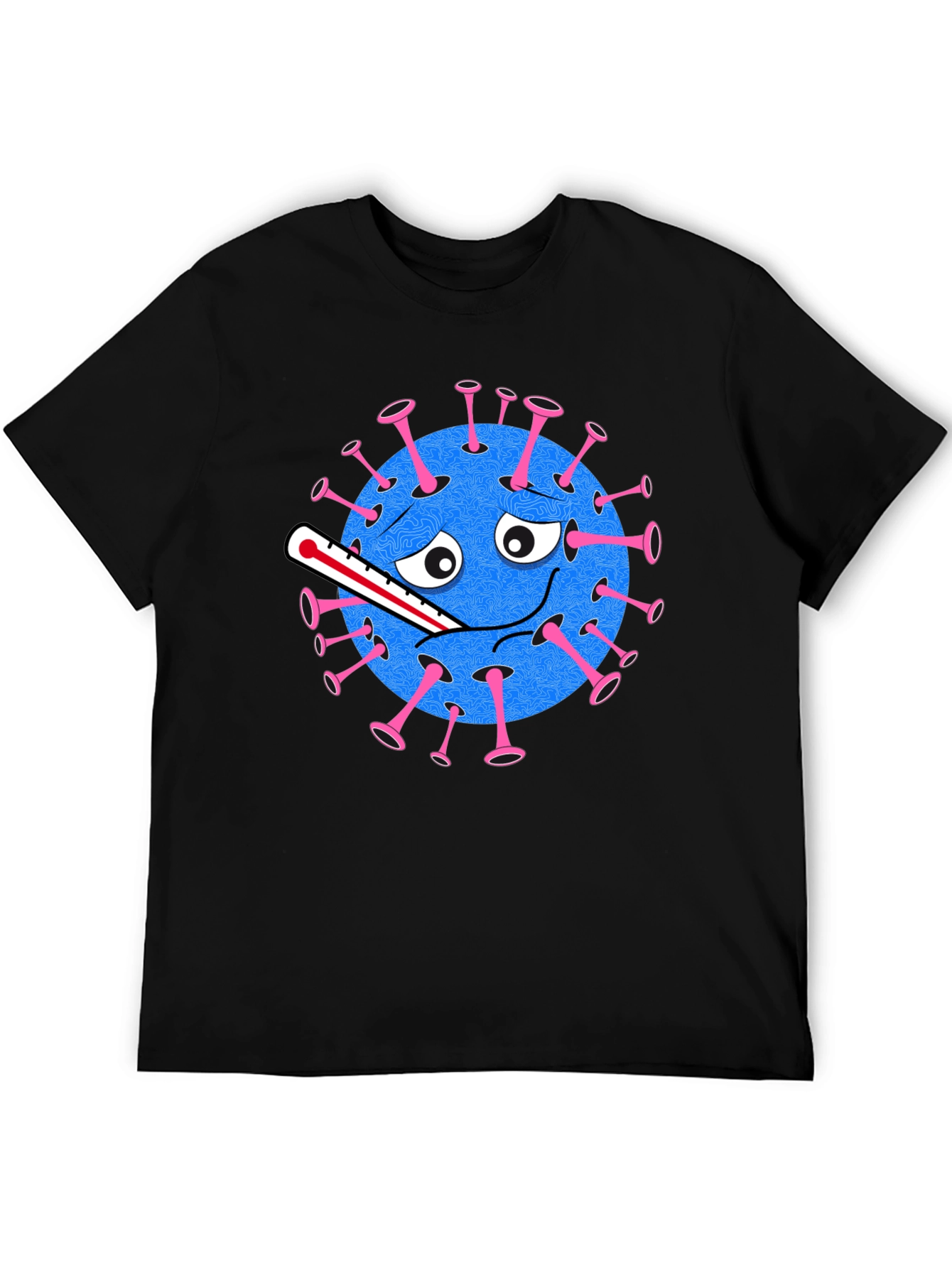 Novelty Virus Graphic Tee - Unisex Black T-Shirt
