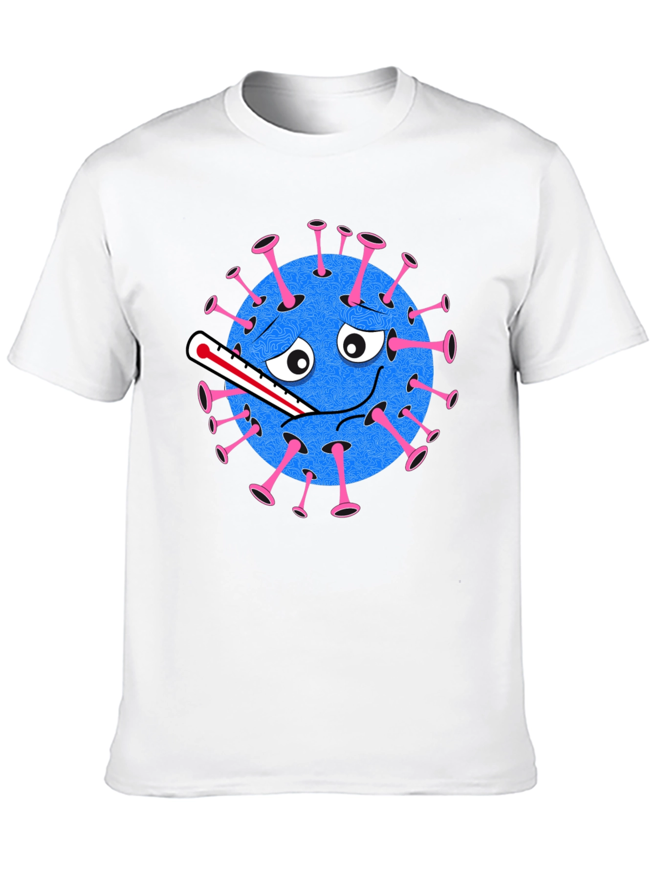 Novelty Virus Graphic Tee - Unisex Black T-Shirt