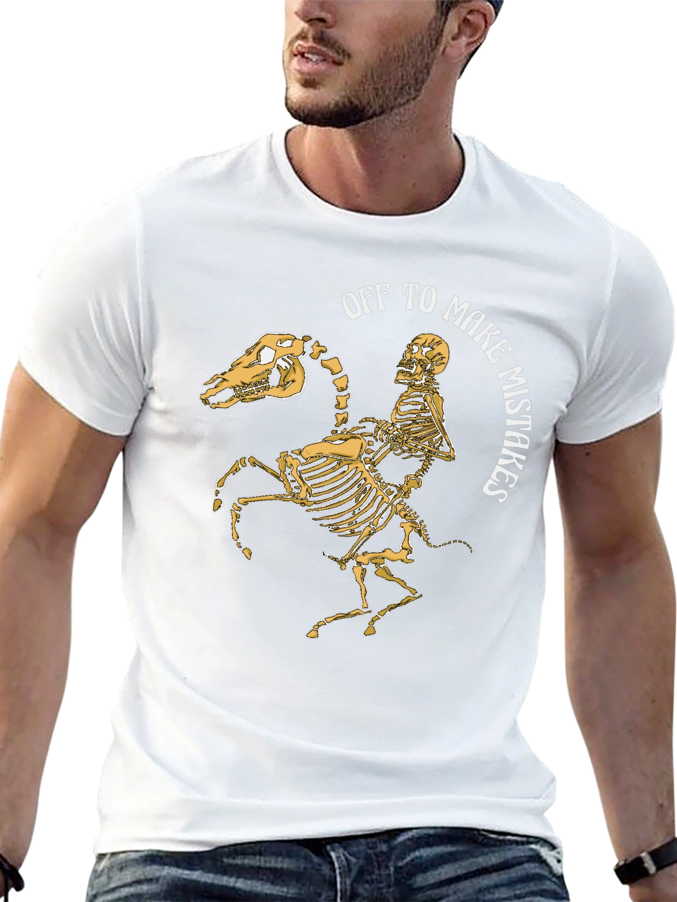 Off to Make Mistakes Skeleton Horse T-Shirt