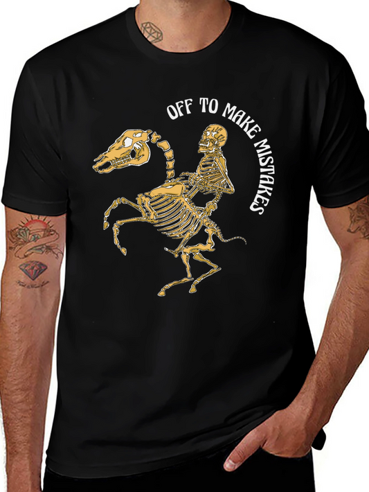 Off to Make Mistakes Skeleton Horse T-Shirt