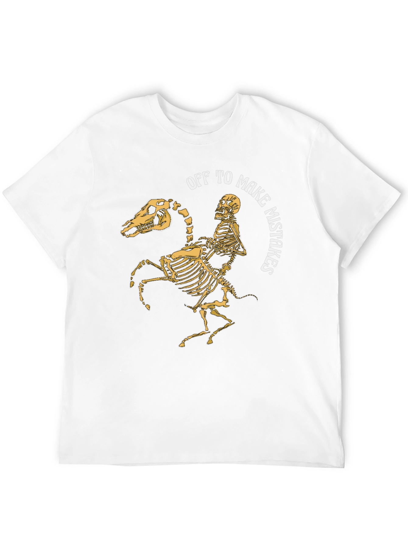 Off to Make Mistakes Skeleton Horse T-Shirt