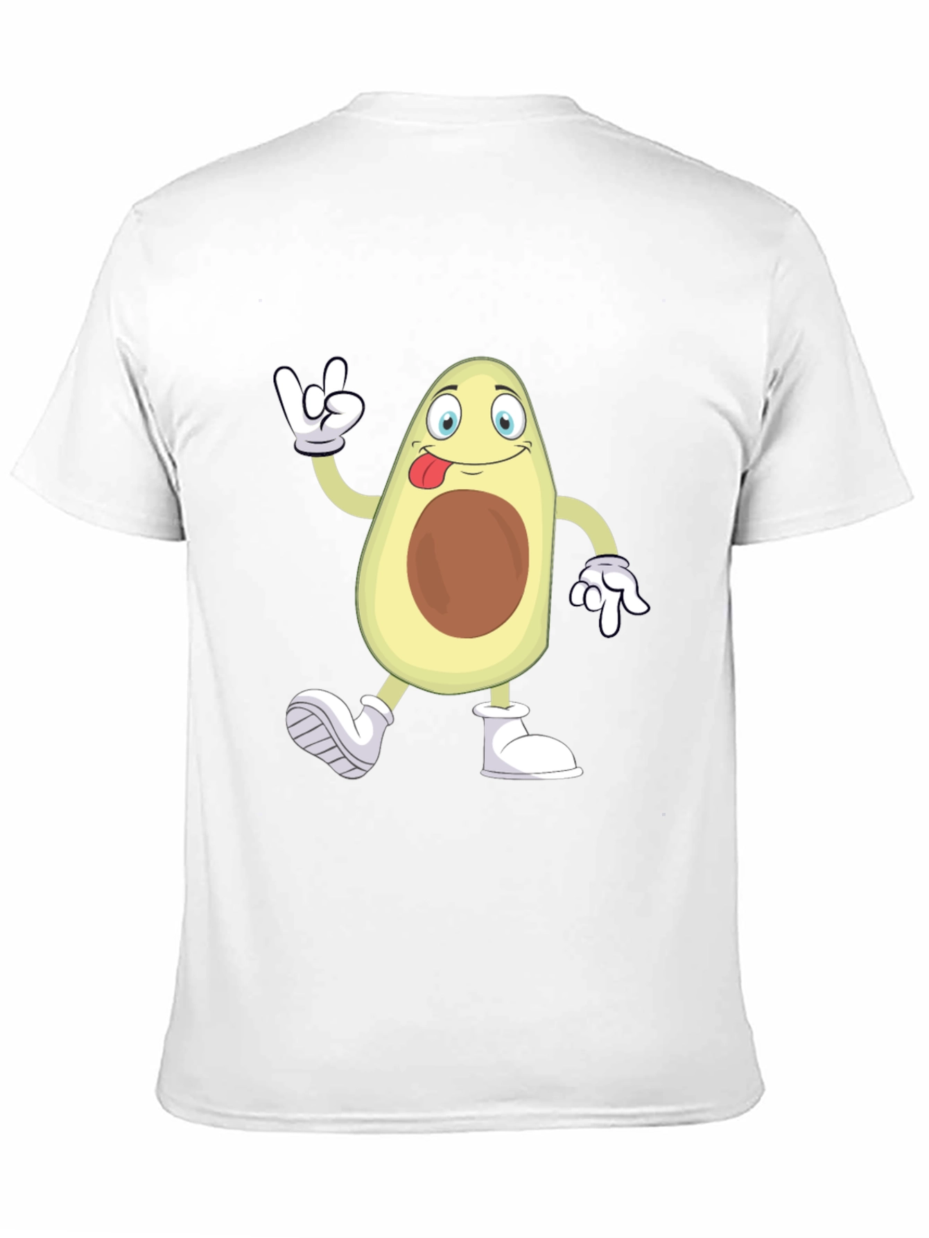 Funny Avocado Cartoon Graphic Black T-Shirt