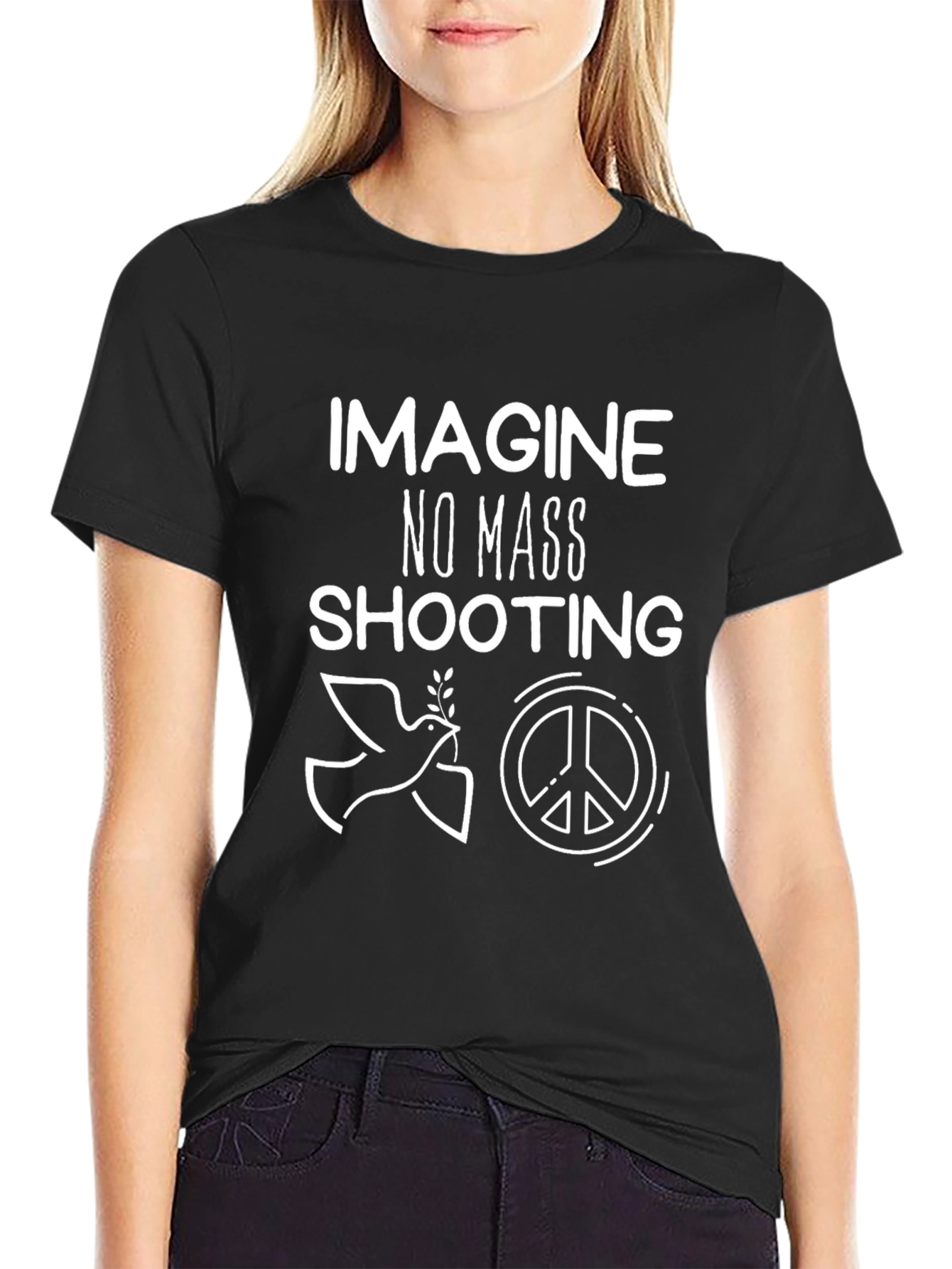 Imagine No Mass Shooting Graphic Tee