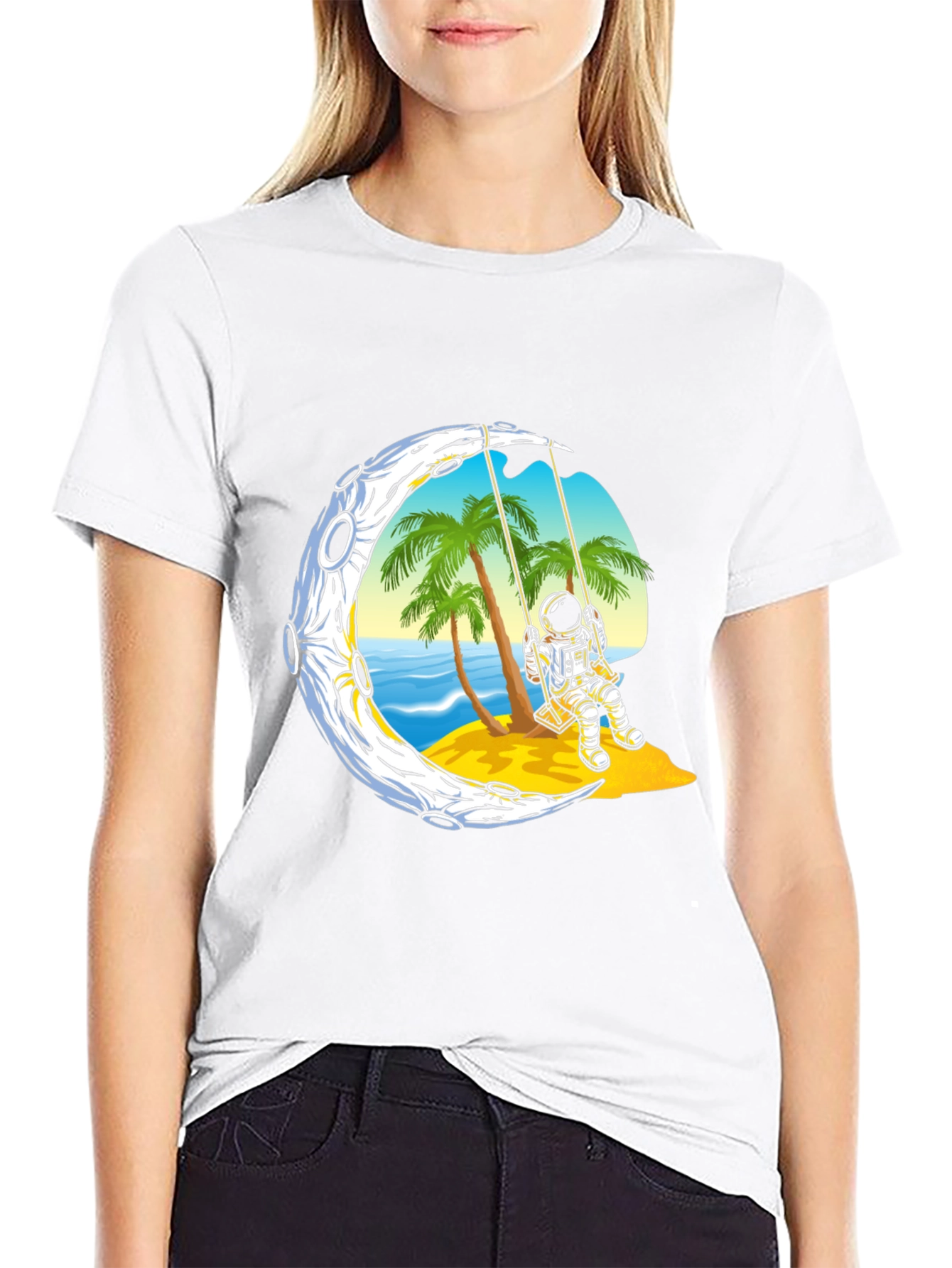 Astronaut Moon Swing Graphic Tee